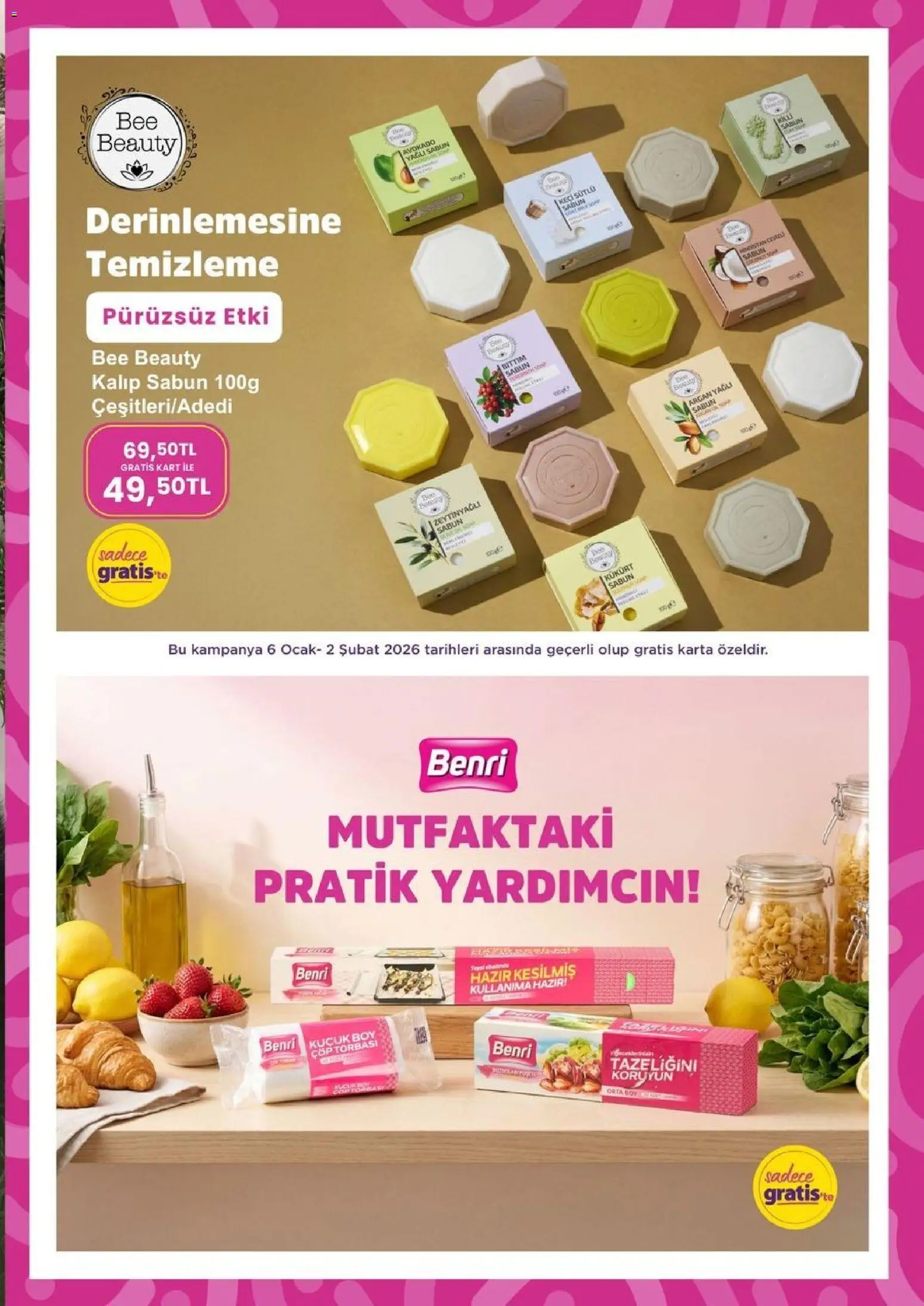 Gratis aktüel ürünler kataloğu yayımlandı! Bu hafta 01 - 31 Ocak 2026 günü Gratis indirimli ürünleri