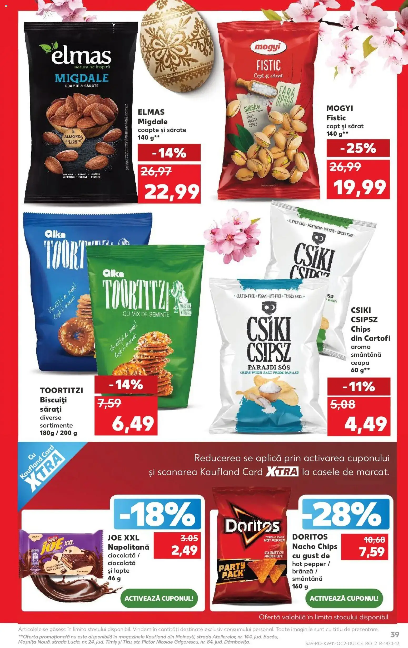 Noul catalog Kaufland – valabil de la 11.03.2026 | Pagină: 39 | Produse: Ciocolată, Smântână, Cartofi, Ceapă