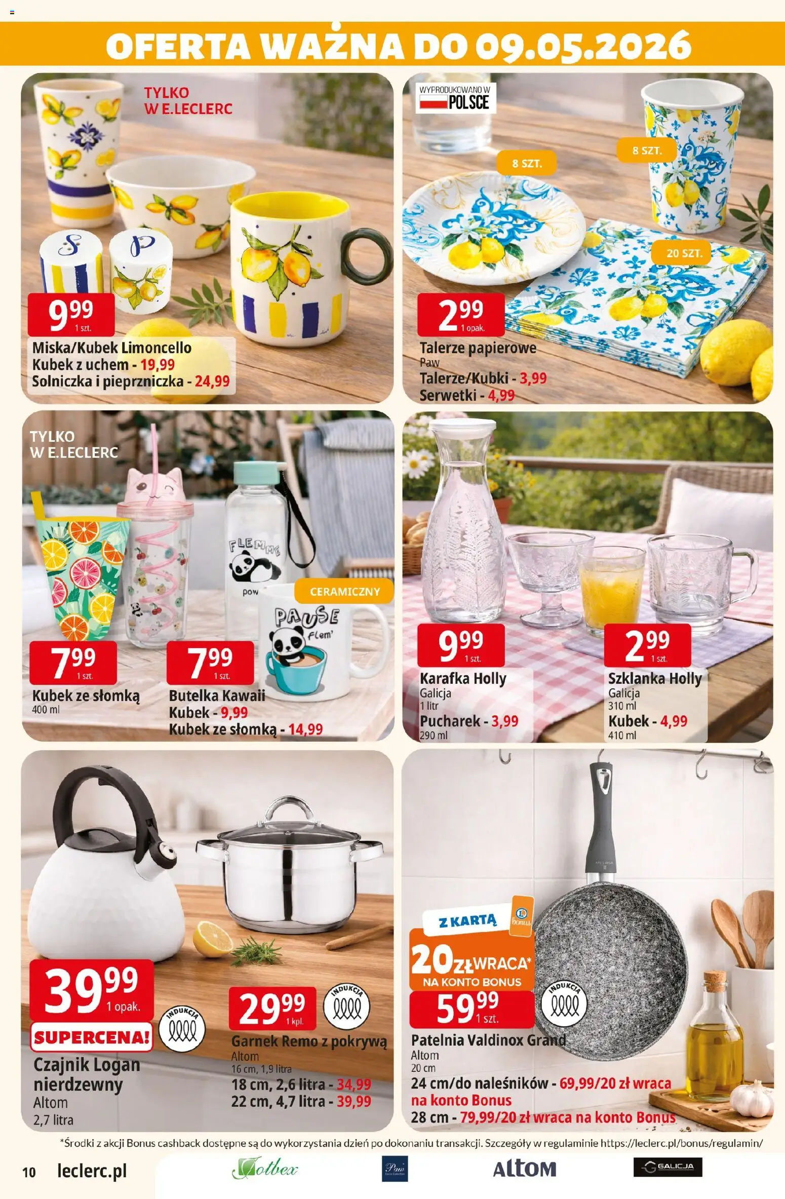 E.Leclerc gazetka - Kłodzko od 21.04.2026 | Strona: 10 | Produkty: Szklanka, Karta, Limoncello, Patelnia