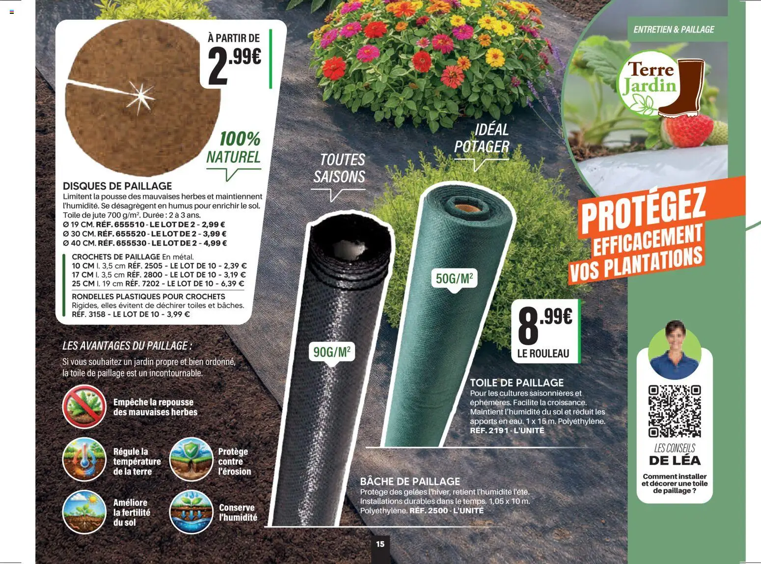 {H1} | Page: 15 | Produits: Toile de paillage, Rouleau, Humus