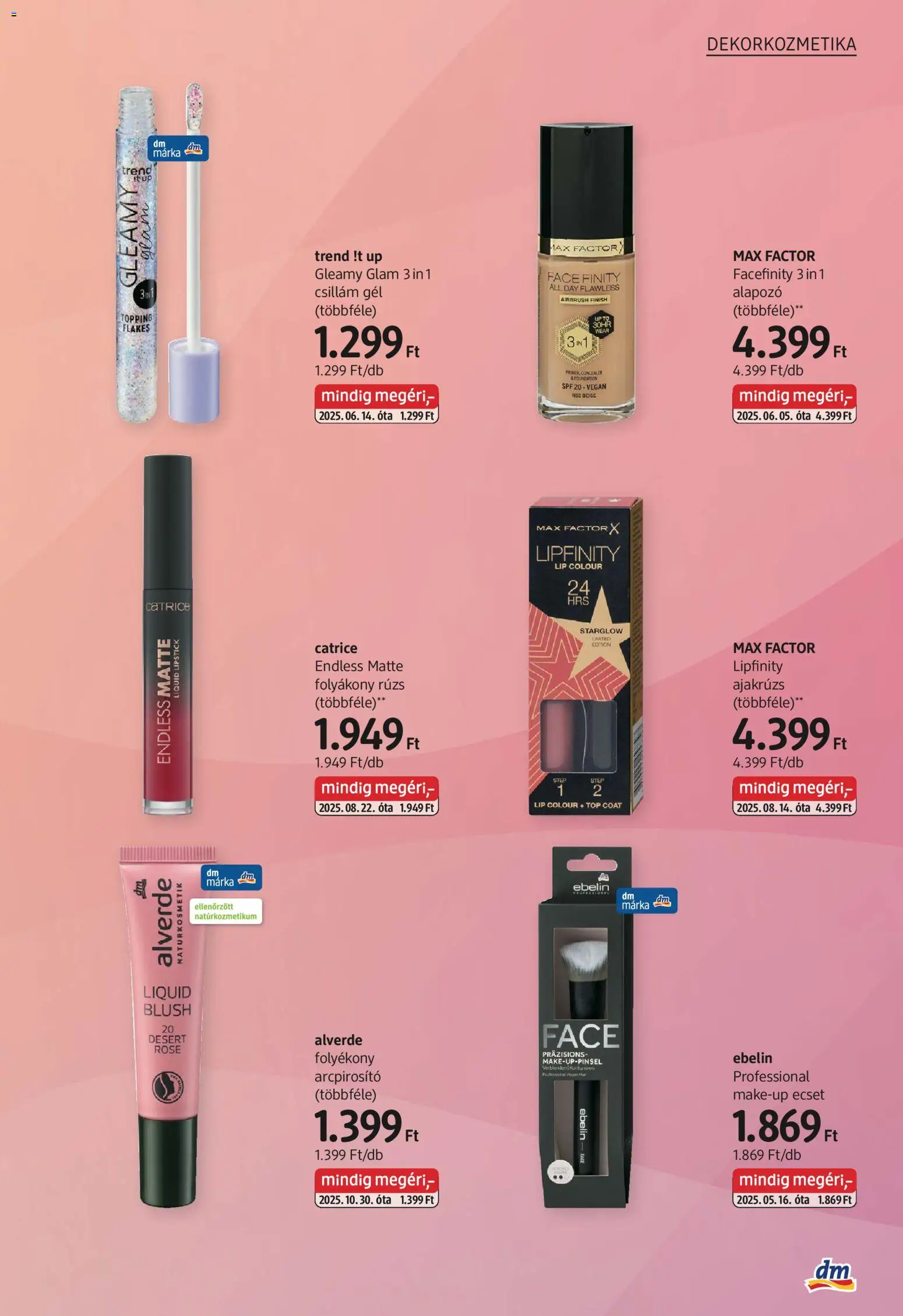 DM Drogerie Markt akciós ujság - amely érvényes a következő dátumtól: 30.10.2025 | Oldal: 33 | Termékek: Natúrkozmetikum, Alapozó, Ecset, Vegán