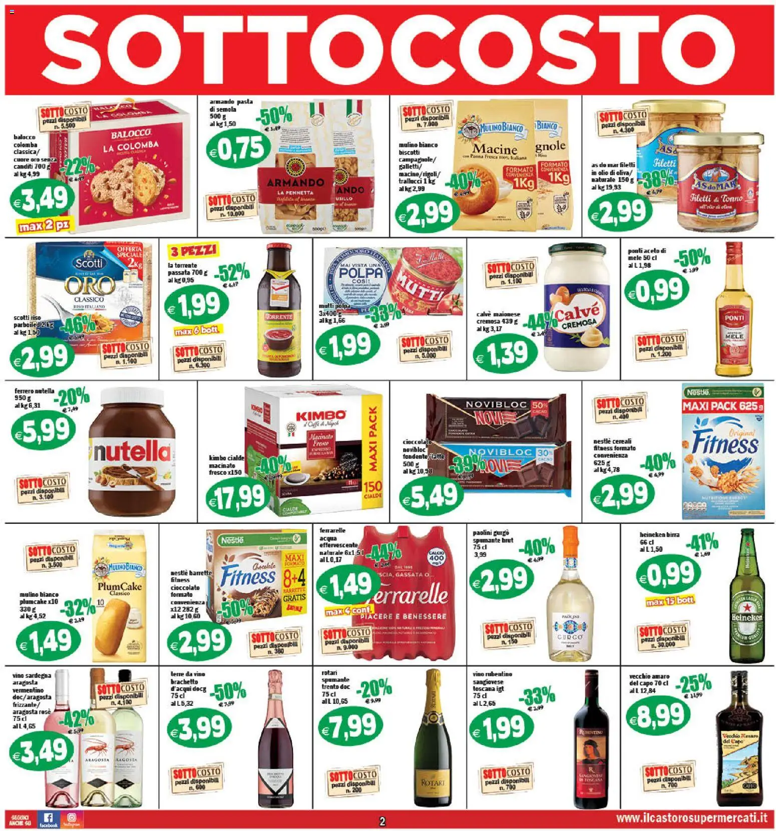 Volantino Il Castoro del 17.03.2026 | Pagina: 2 | Prodotti: Riso, Cereali, Aceto, Heineken