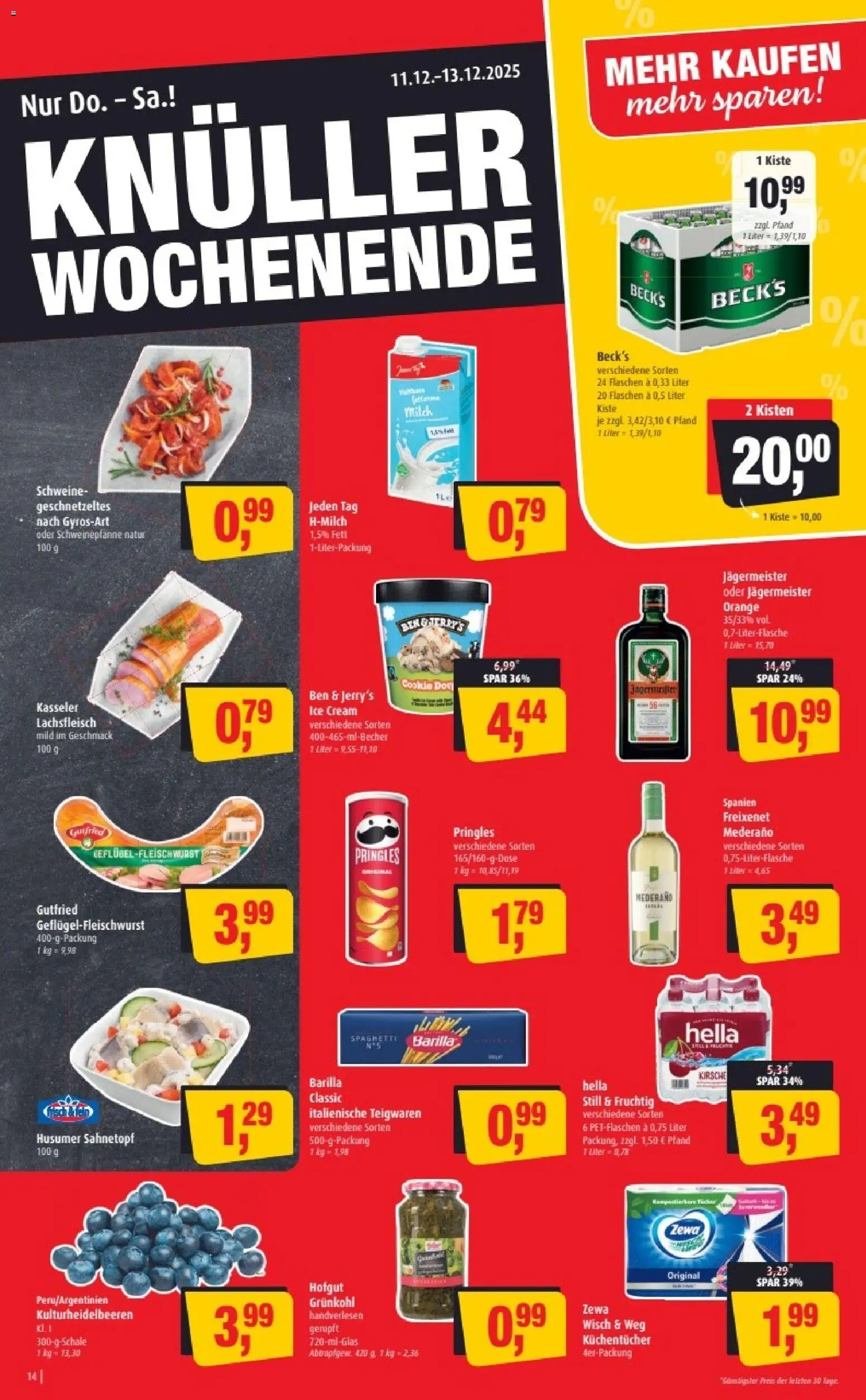 Markant Prospekt 	 – gültig ab 08.12.2025 | Seite: 14 | Produkte: Zewa, Ben & Jerry's, Hella, Pringles