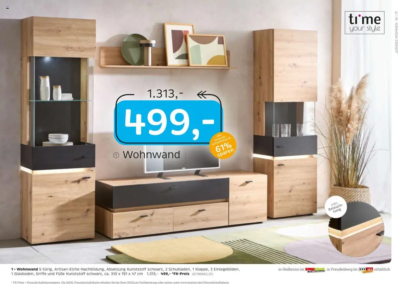 XXXL Lutz Nr. 1 beim Preis - gültig ab dem 04.08.2025 | Seite: 16 | Produkte: Wohnwand