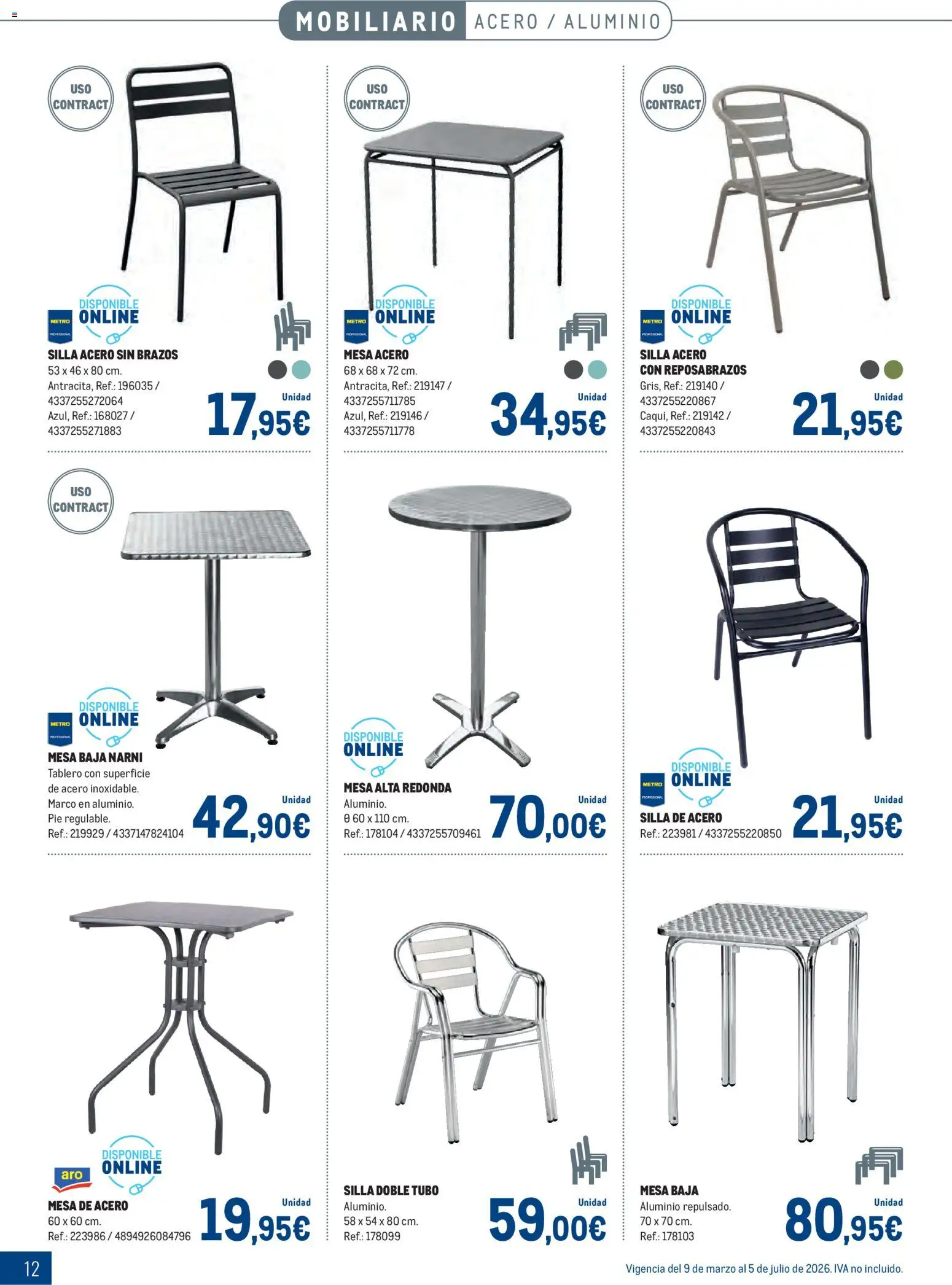 Makro - Especial Terrazas │ válido desde el 09.03.2026 | Página: 12 | Productos: Marco, Mesa, Silla, Mesa alta