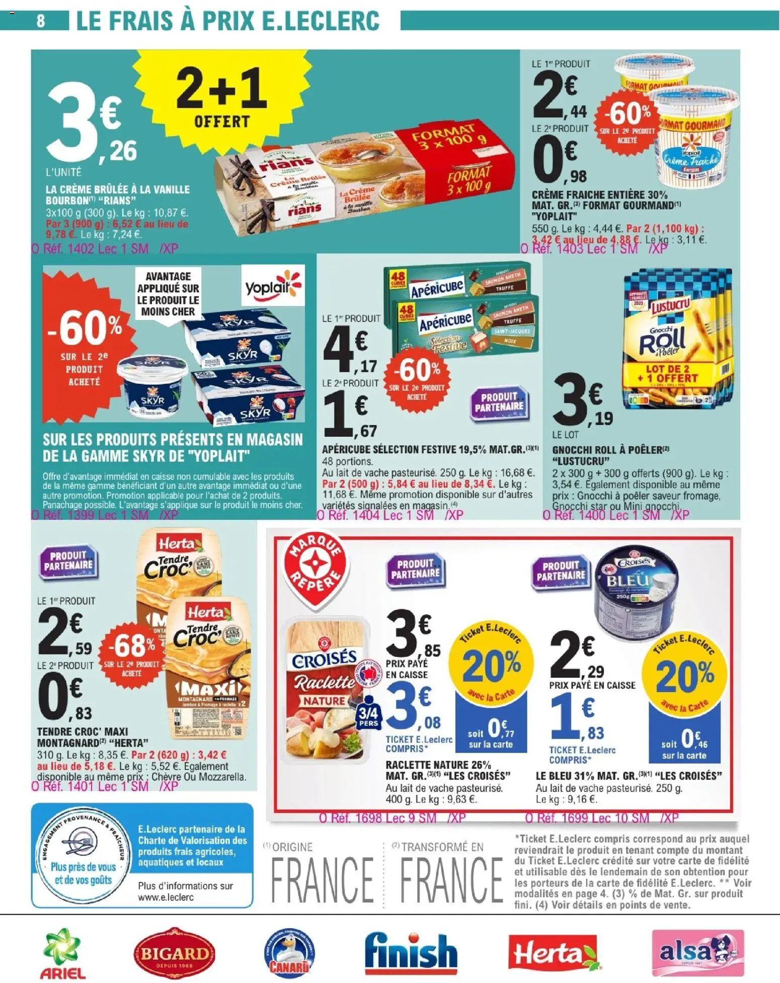 {H1} | Page: 8 | Produits: Raclette, Jambon, Skyr, Saumon