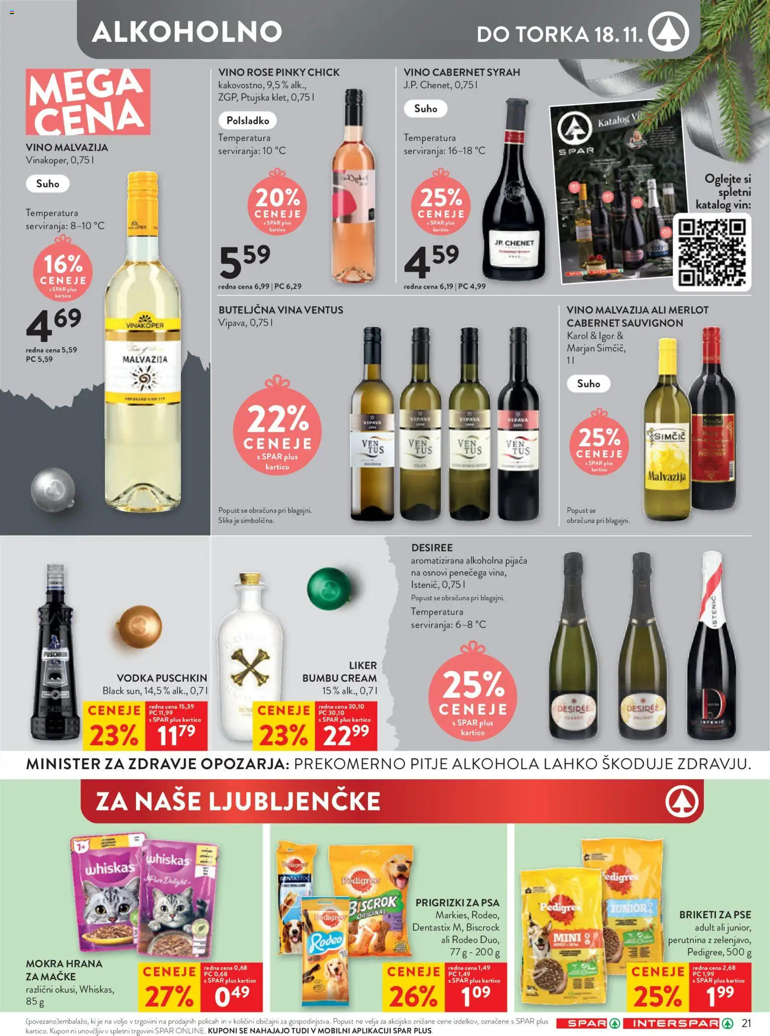 Novi Spar katalog ponudbe – veljaven od 12.11.2025 | Stran: 27 | Izdelki: Vino, Prigrizki, Vodka