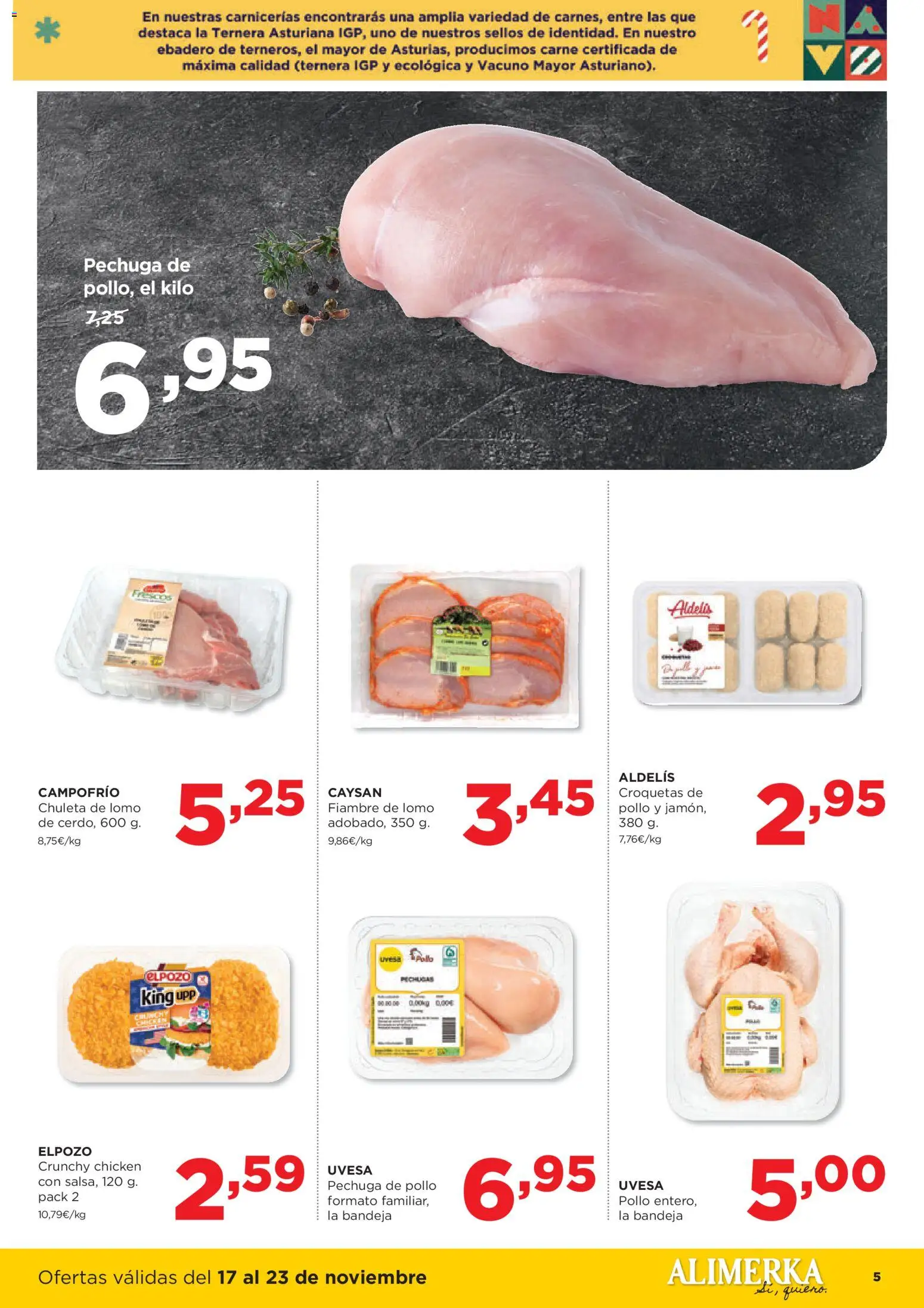 Alimerka folleto Castilla y León │ válido desde el 17.11.2025 | Página: 5 | Productos: Croquetas, Bandeja