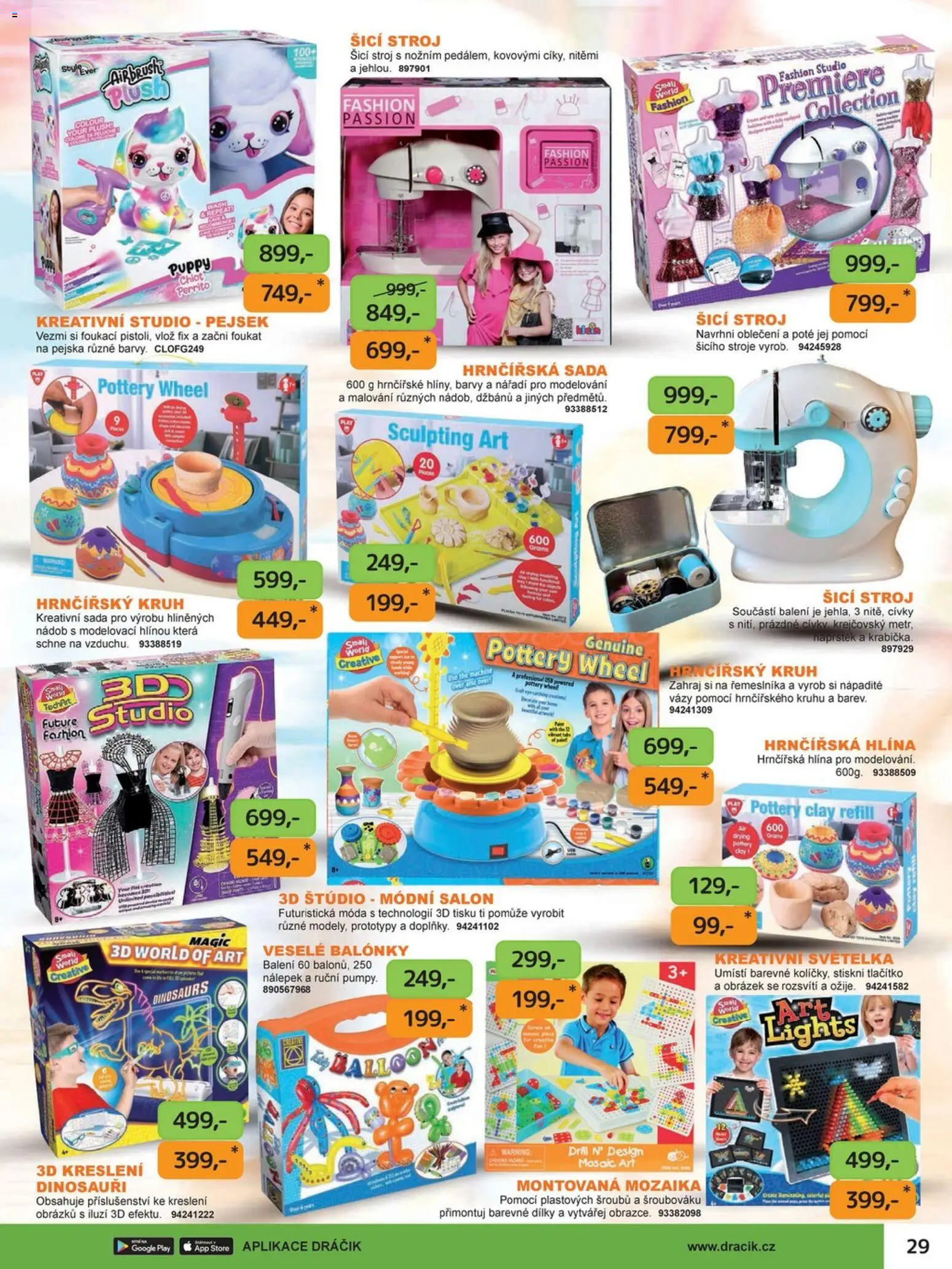 Dráčik leták od 03.10.2025 | Strana: 35 | Produkty: Hlina, Vázy, Šicí stroj, Oblečení