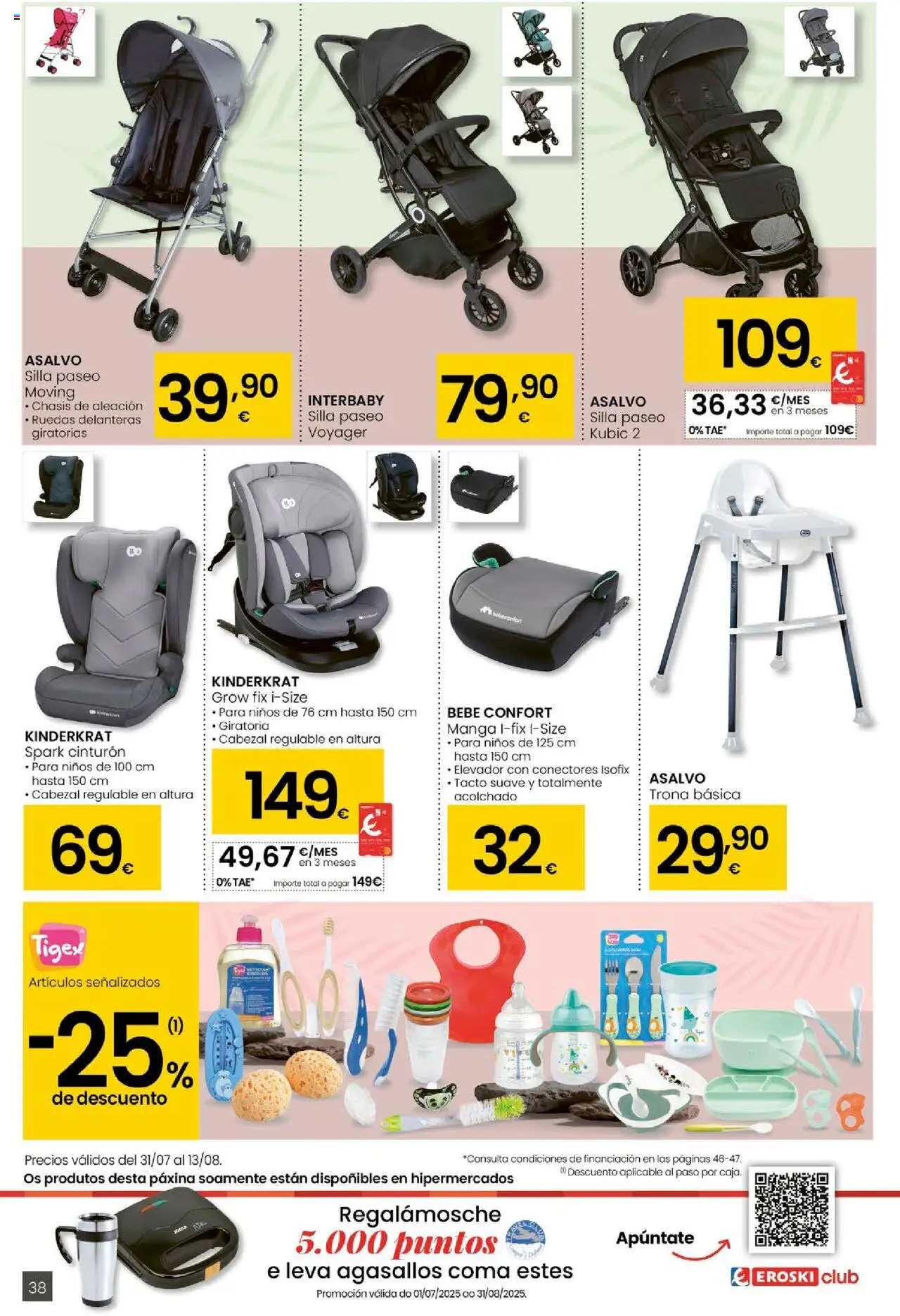 Eroski - Ofertons para conquistarte │ válido desde el 31.07.2025 | Página: 38 | Productos: Cinturón, Silla