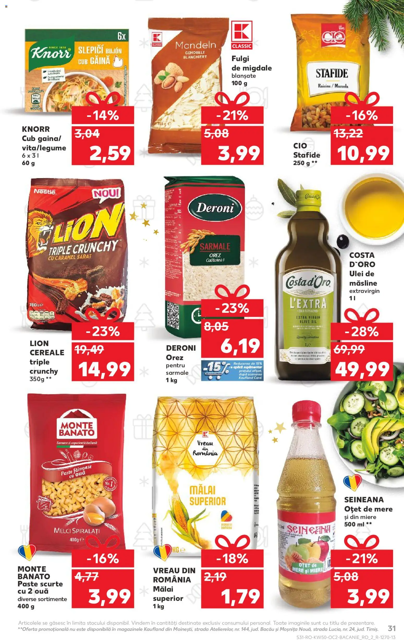 Kaufland RO akciós ujság - amely érvényes a következő dátumtól: 10.12.2025 | Oldal: 31 | Termékek: Mazsola