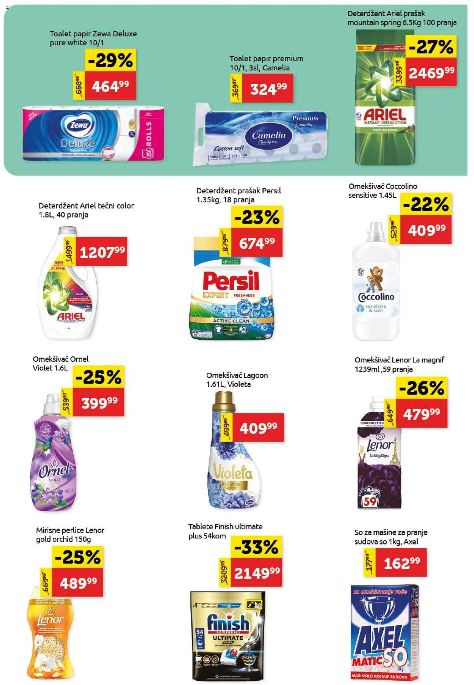 SuperVERO katalog - važi od 22.01.2026 | Strana: 23 | Proizvode: Deterdžent, Lenor, Toalet papir, Persil
