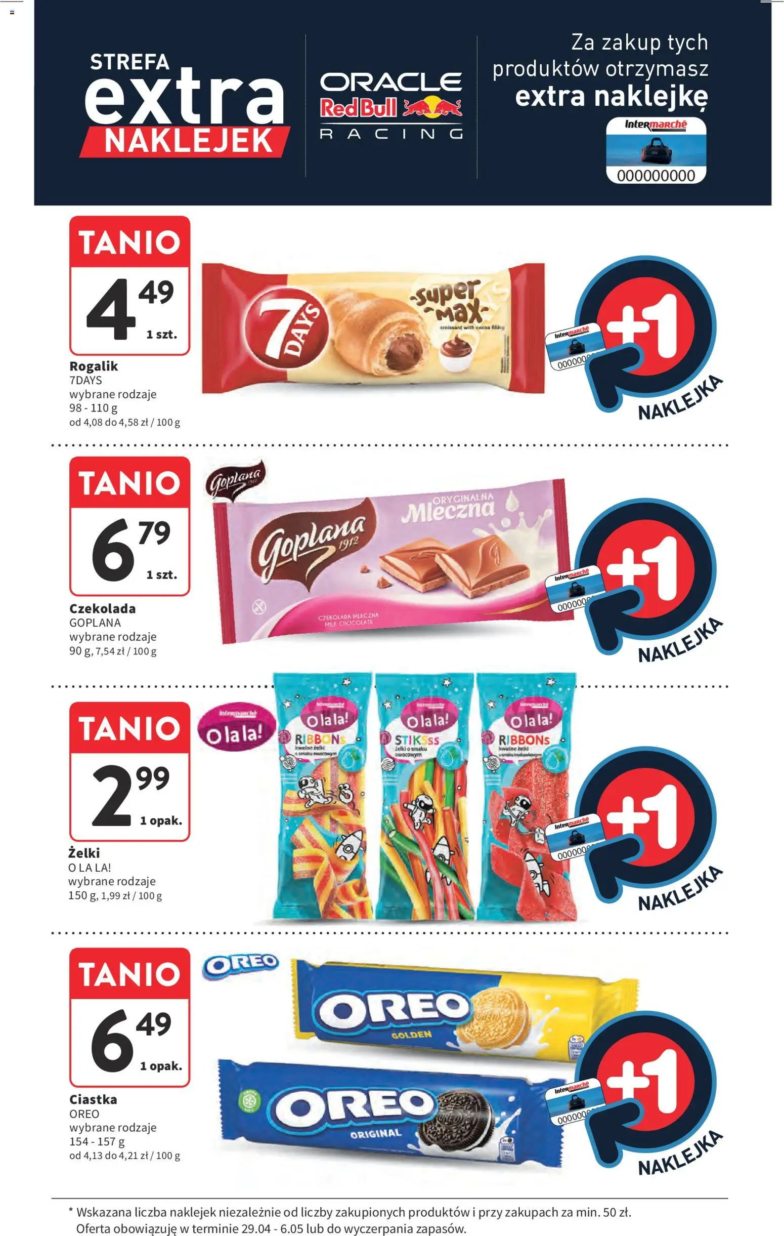 Intermarche gazetka od 29.04.2026 | Strona: 17 | Produkty: Czekolada mleczna, Red bull, Żelki, Czekolada