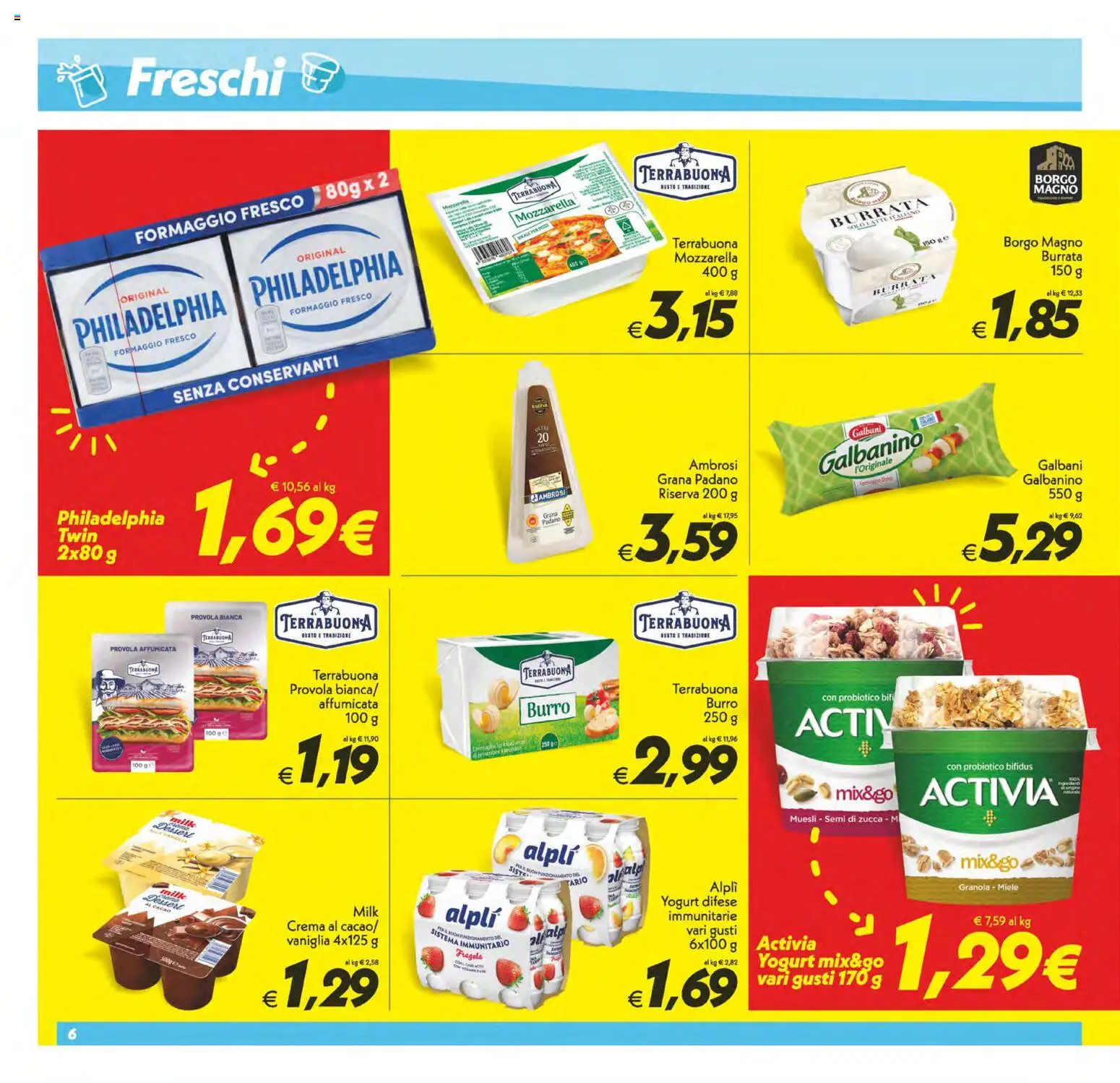 Volantino SuperConveniente del 24.10.2025 | Pagina: 6 | Prodotti: Mozzarella, Latte, Provola, Miele