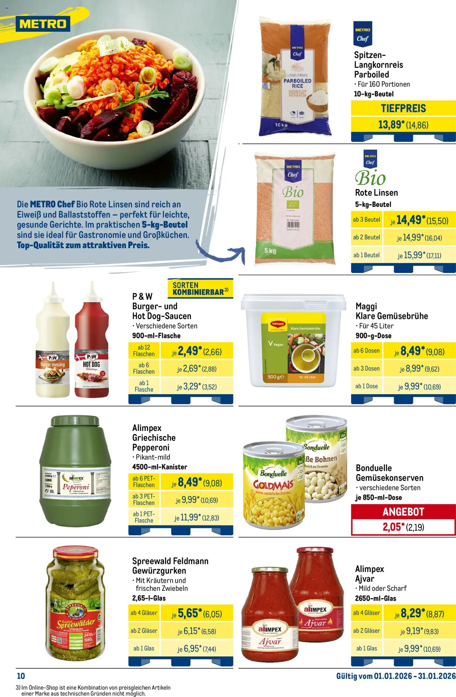 Metro  Monats-Menü – gültig ab 01.01.2026 | Seite: 10