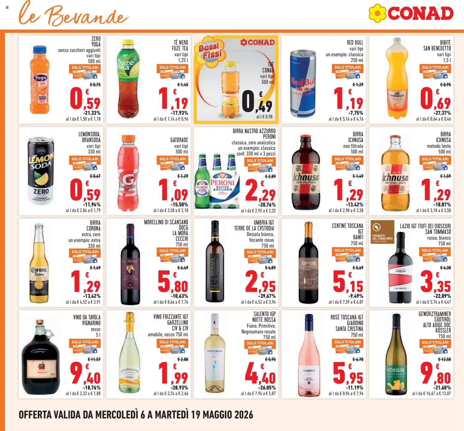 Volantino Conad del 06.05.2026 | Pagina: 20 | Prodotti: Birra, Tè, The, Red Bull
