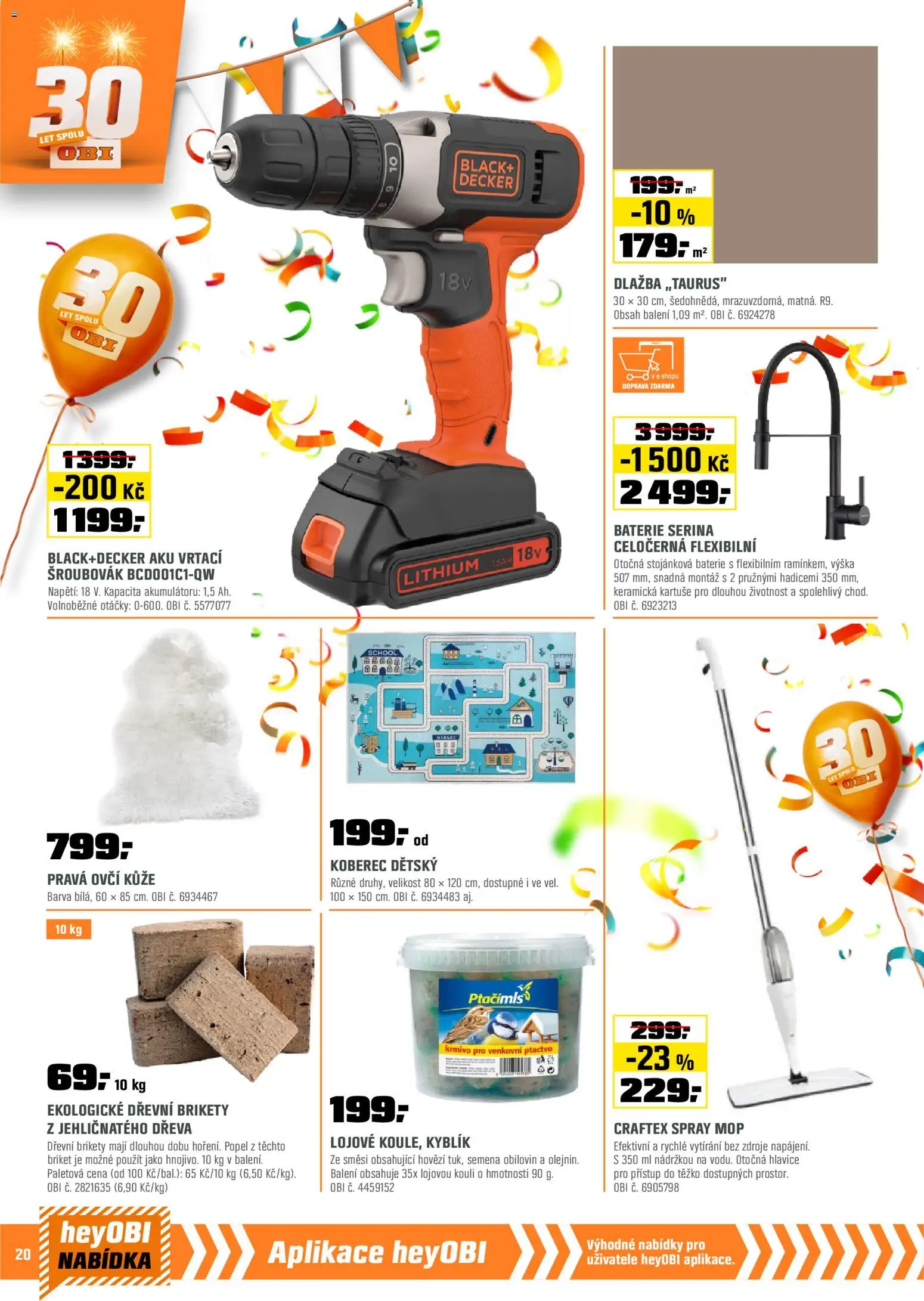 OBI leták - Barevná sezóna od 14.11.2025 | Strana: 20 | Produkty: Hovězí, Semena, Baterie, Koberec