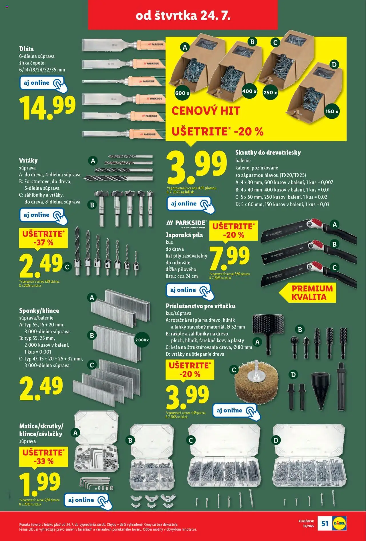 Lidl leták │ platný od 21.07.2025 | Strana: 73 | Produkty: Píla, Parkside