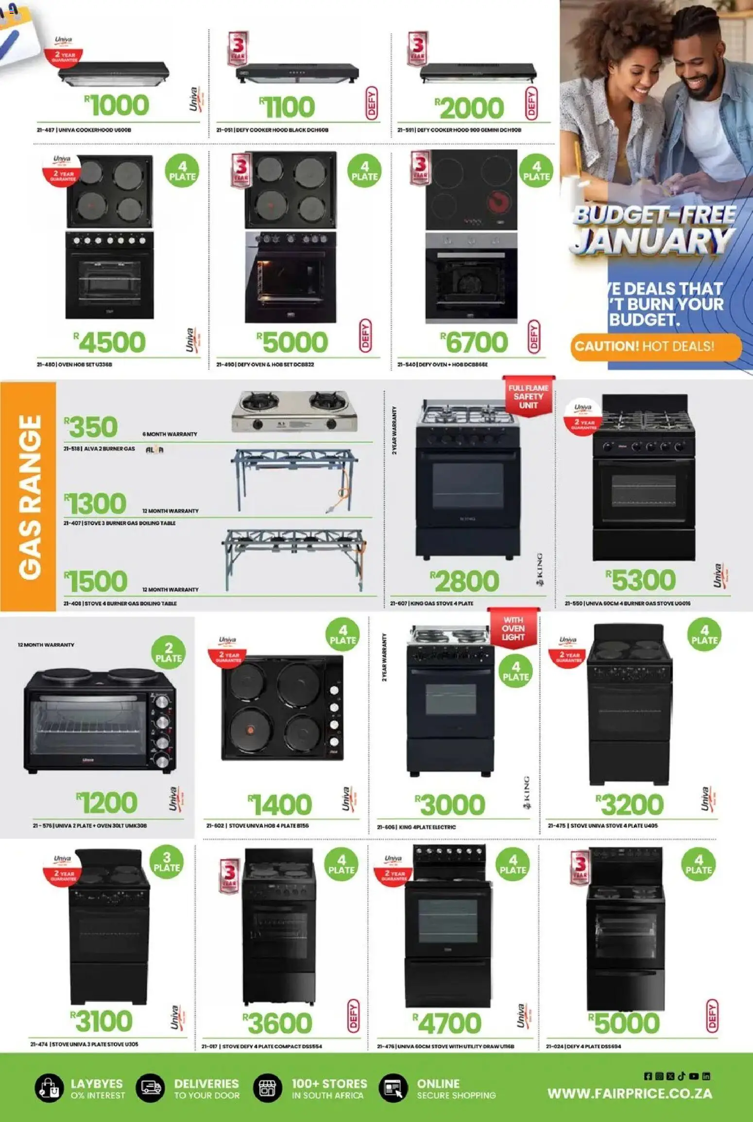 New Fair Price catalogue – valid from 01.01.2026 | Page: 3 | Products: Utility, Oven, Stove, Light