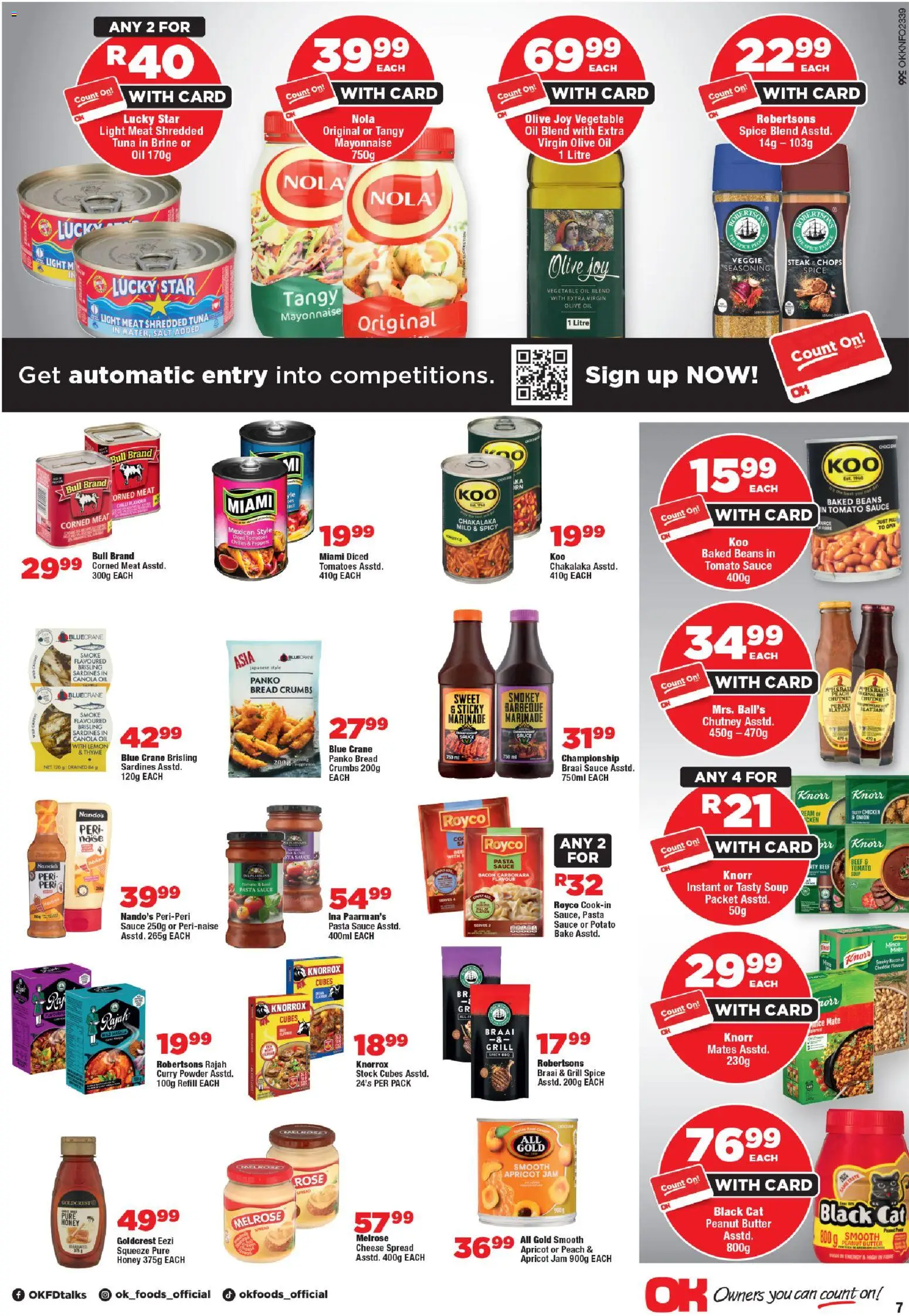 New OK Foods catalogue – valid from 24.04.2026 | Page: 7 | Products: Microdifusor, Bread, Peanut butter, Mayonnaise
