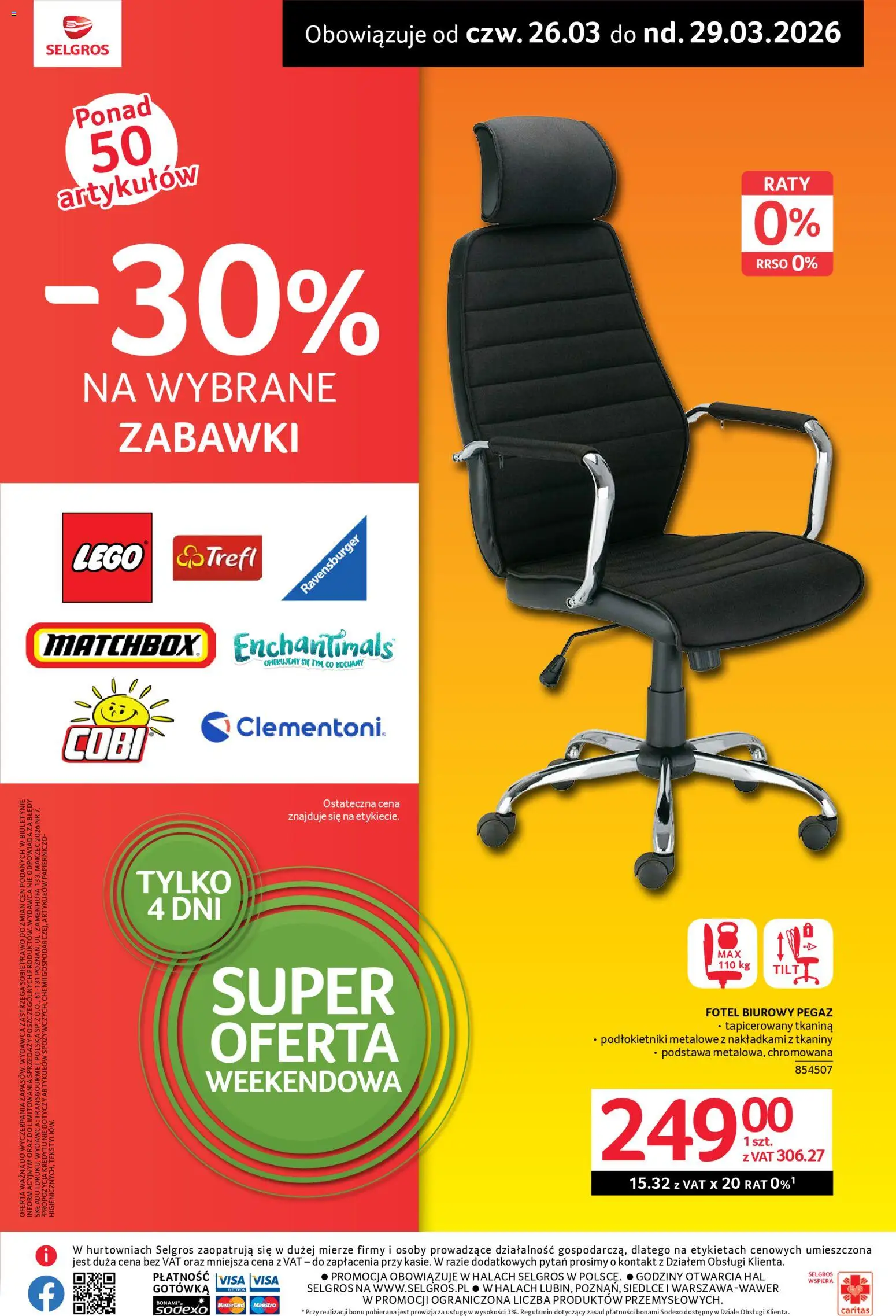 Selgros cash&carry gazetka - Oferta weekendowa od 26.03.2026 | Strona: 2 | Produkty: Lego, Fotel
