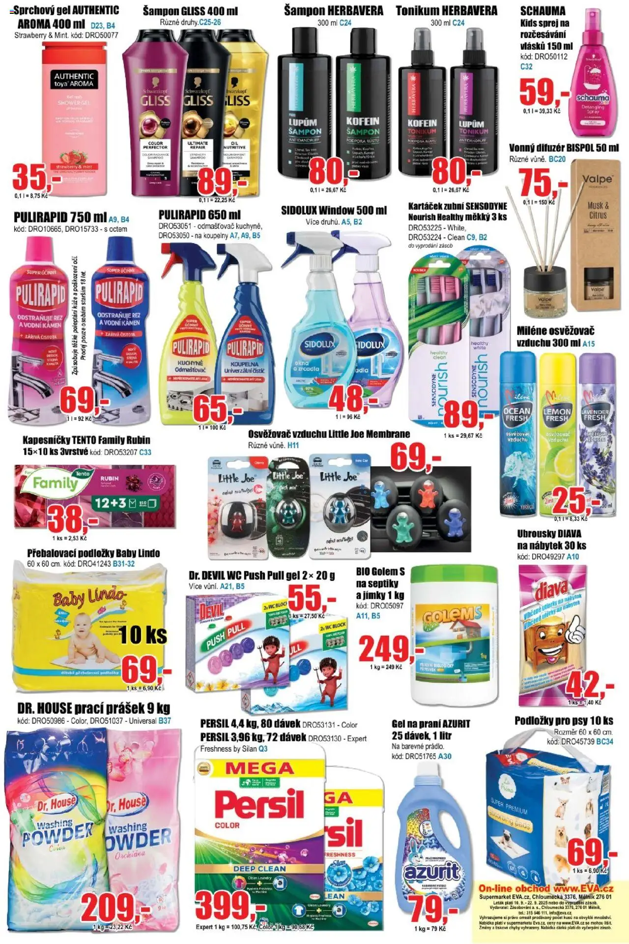 Eva supermarket leták od 10.09.2025 | Strana: 6 | Produkty: Sprchový gel, Osvěžovač vzduchu, Koupelna, Kuchyně