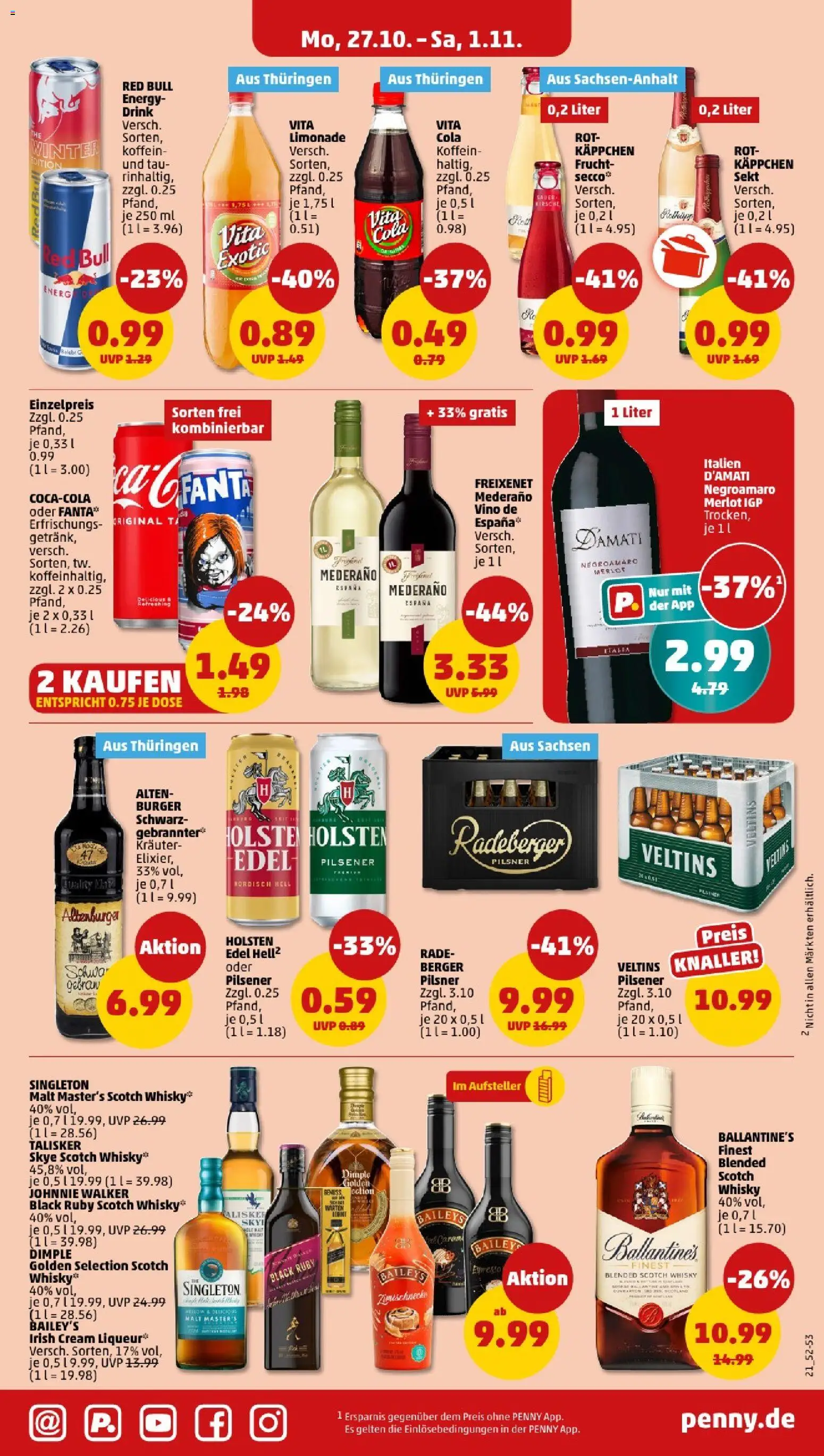 Penny - Thüringen – gültig ab 27.10.2025 | Seite: 23 | Produkte: Fanta, Freixenet, Holsten, Veltins