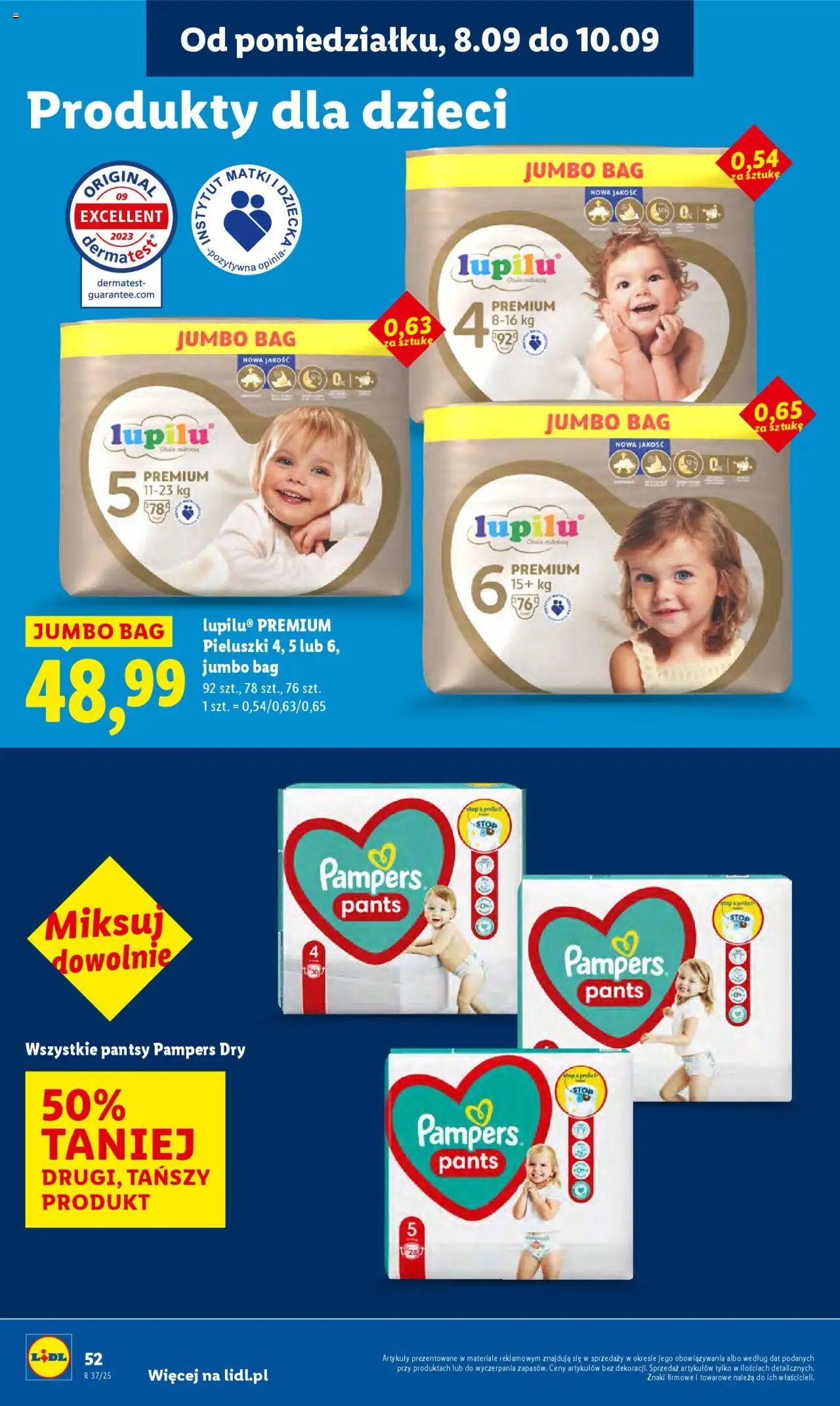 Lidl Gazetka od 08.09.2025 | Strona: 58 | Produkty: Pampers