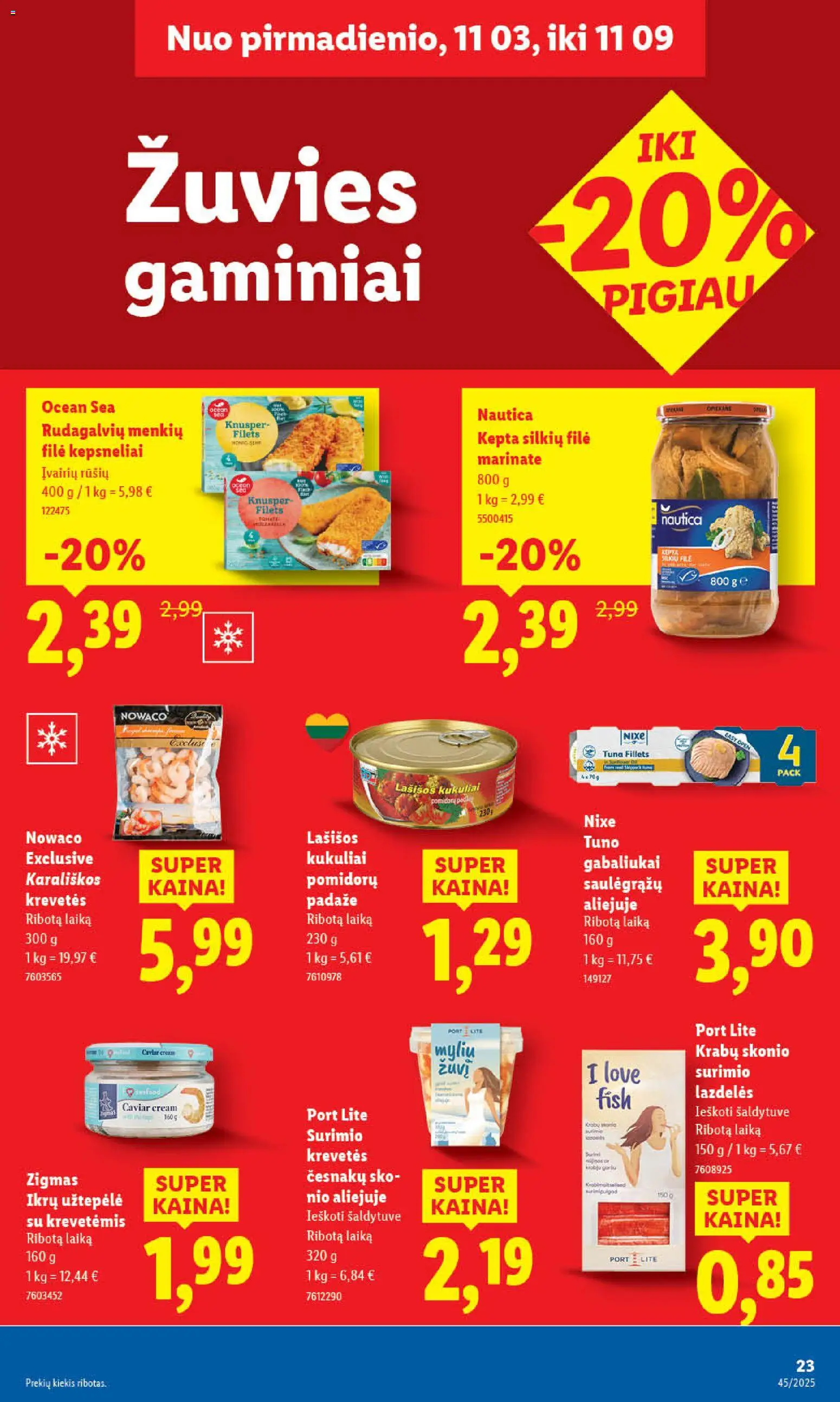 LIDL akcijos nuo 03.11.2025 | Puslapis: 33 | Prekių: Užtepėlė, Lašišos