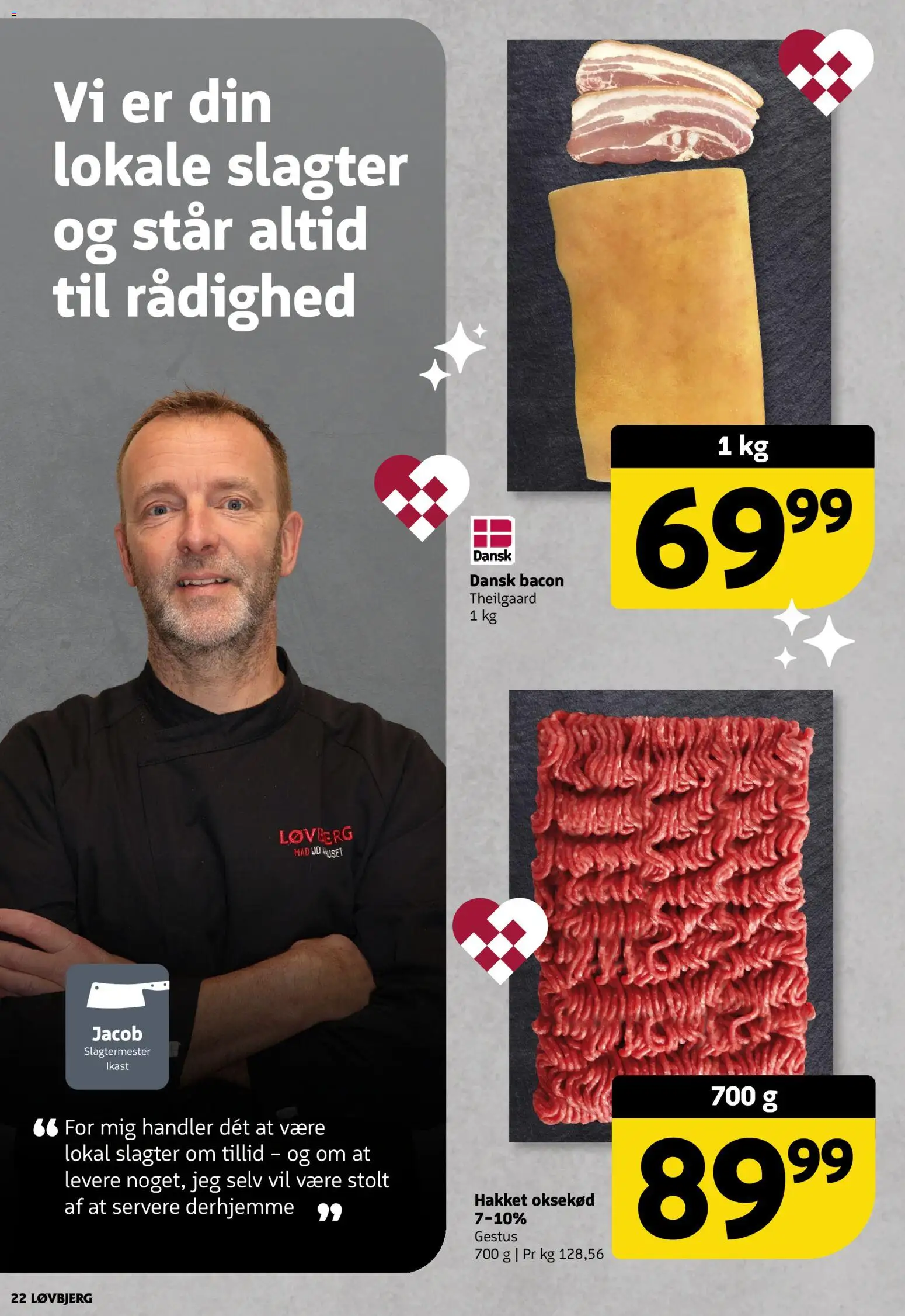Løvbjerg tilbudsavis – gyldig fra 05.12.2025 | Side: 22 | Produkter: Oksekød, Bacon