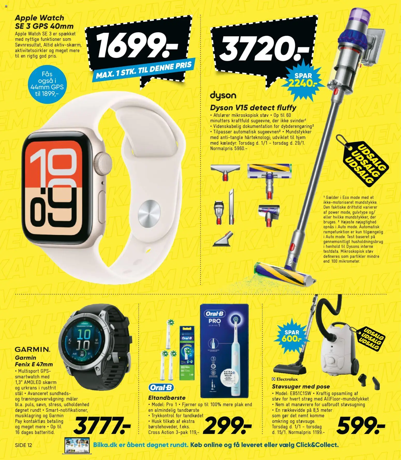 Bilka tilbudsavis – gyldig fra 01.01.2026 | Side: 18 | Produkter: Tandbørste, Eltandbørste, Støvsuger, Smartwatch