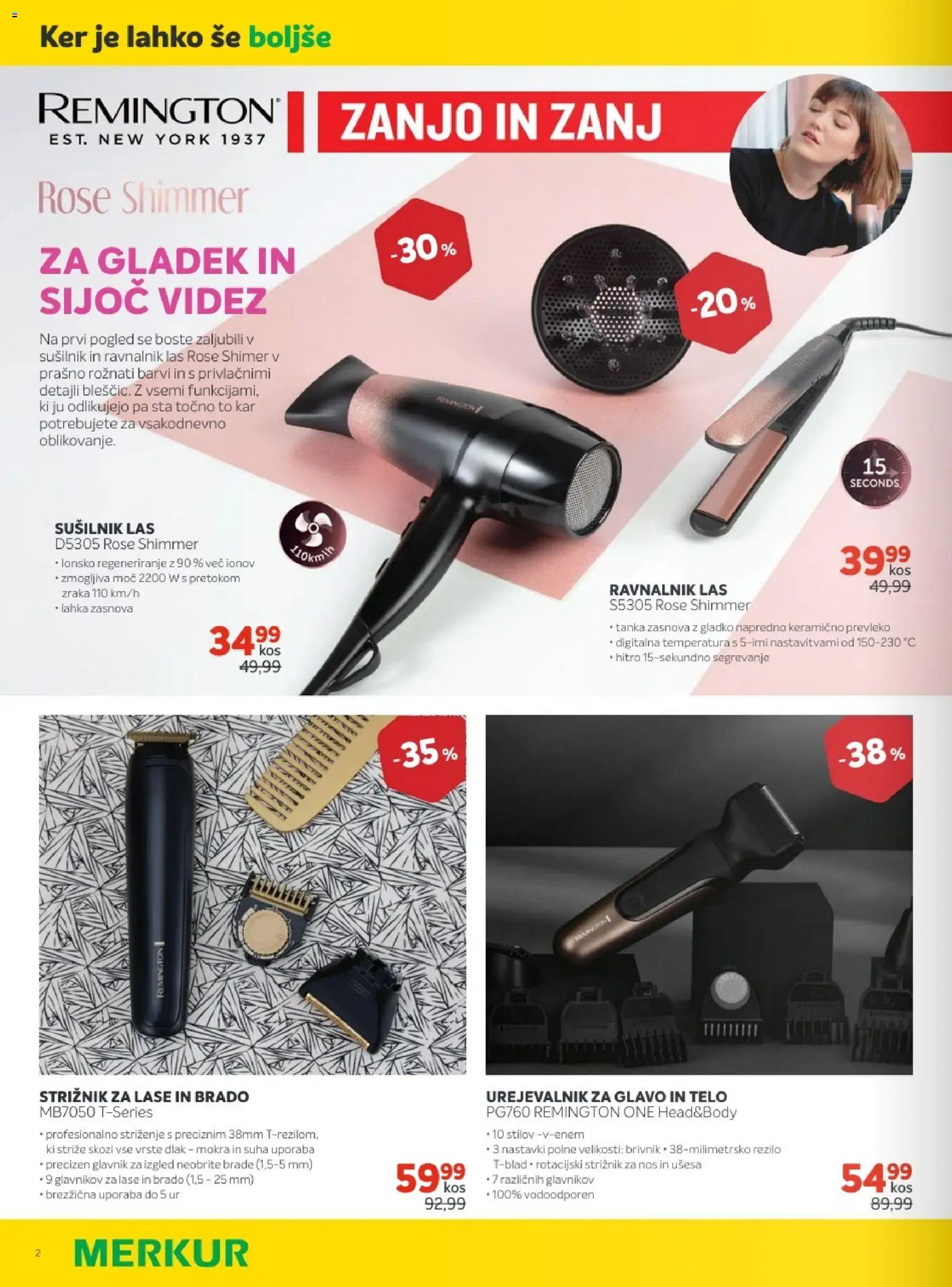 Novi Merkur katalog ponudbe – veljaven od 01.11.2025 | Stran: 2 | Izdelki: Ravnalnik las, Glavnik, Strižnik, Brivnik