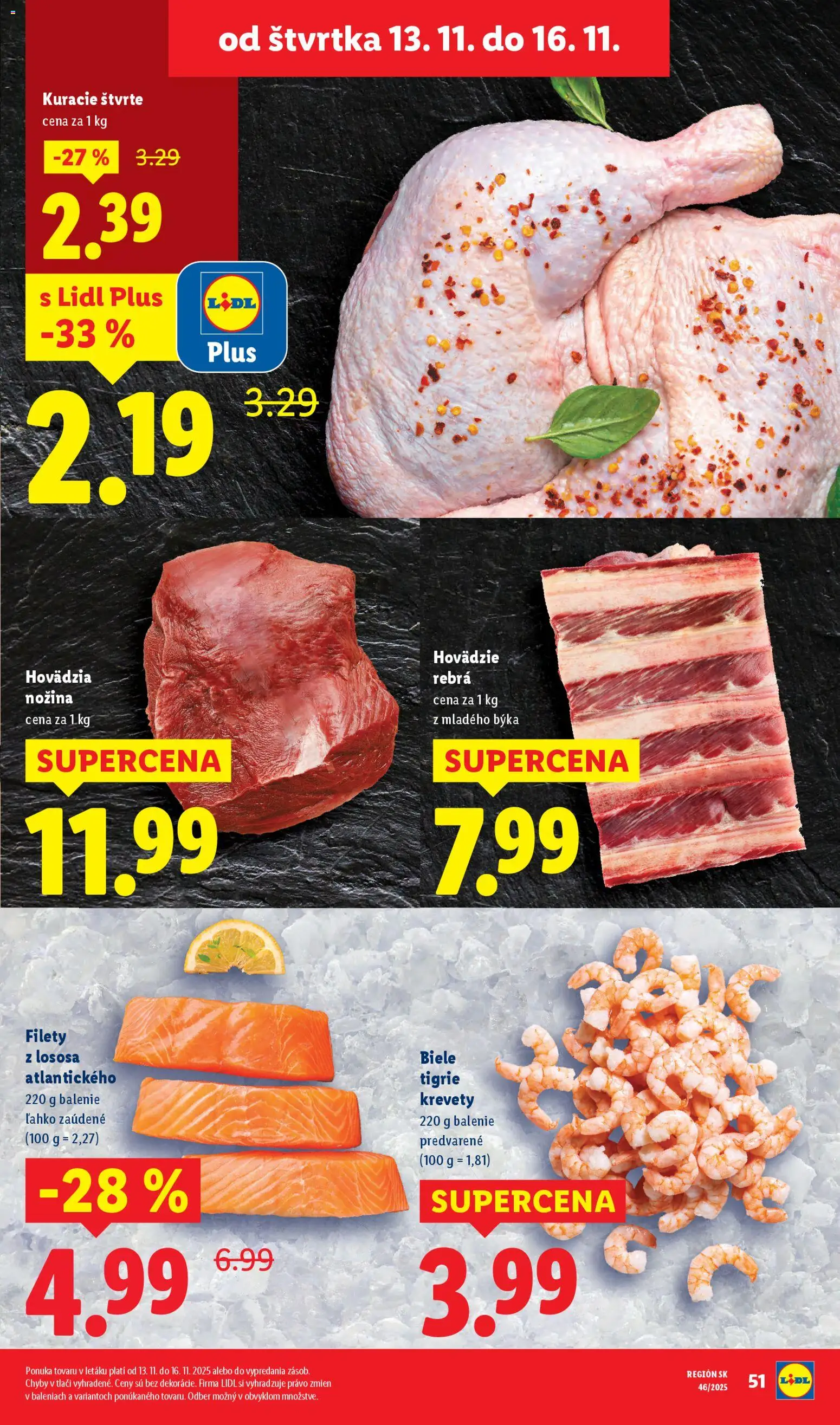 Nové Lidl akcie – leták je platný od 10.11.2025 | Strana: 73 | Produkty: Krevety