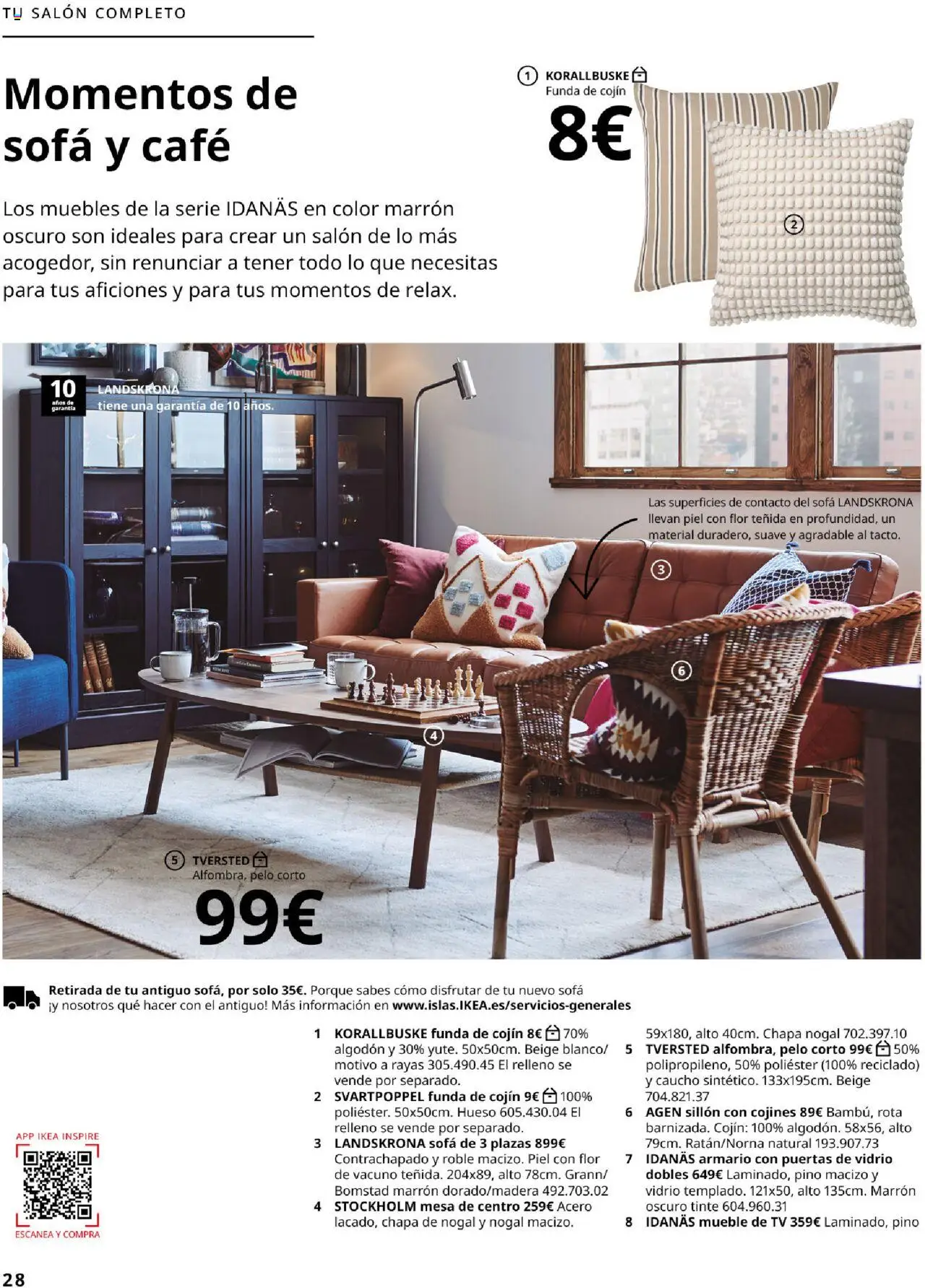 Catálogo IKEA Salones │ válido desde el 17.02.2025 | Página: 28 | Productos: Muebles, Funda, Sofá, Armario