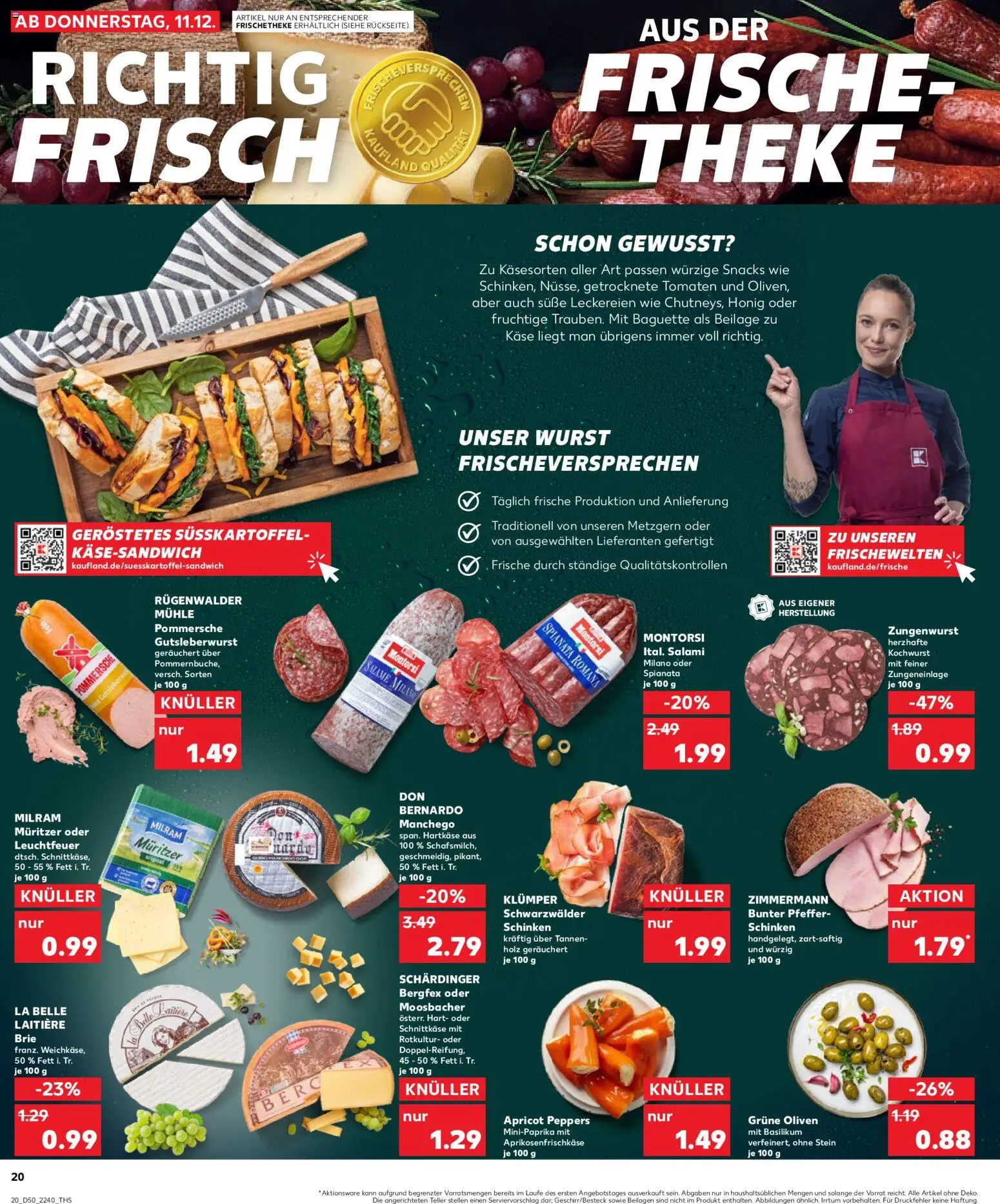 Kaufland prospekt Speyer	 – gültig ab 14.12.2025 | Seite: 20 | Produkte: Mühle, Käse, Tomaten, Wurst