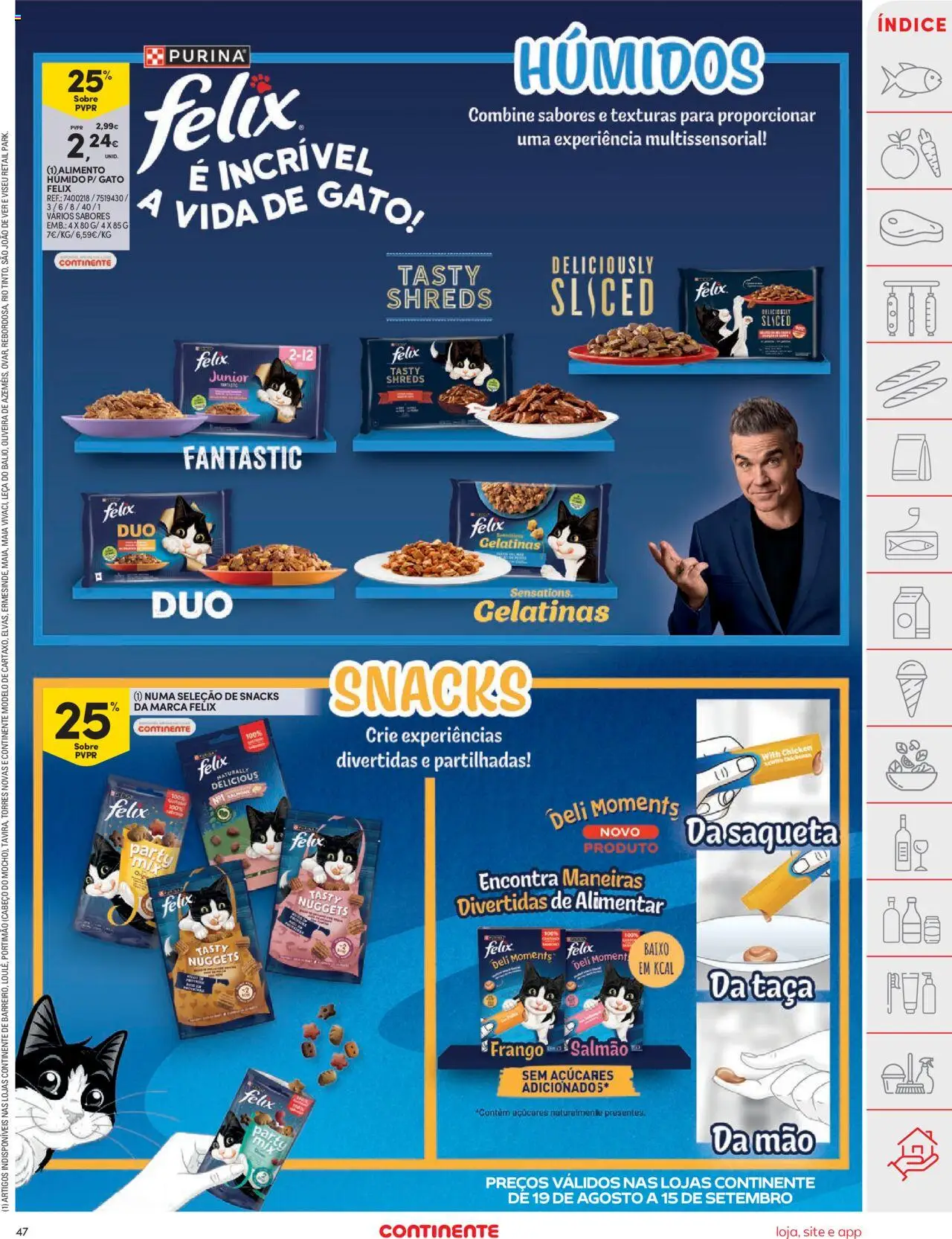 Continente folheto │ válido de 19.08.2025 | Página: 47 | Produtos: Frango, Salmão, Nuggets