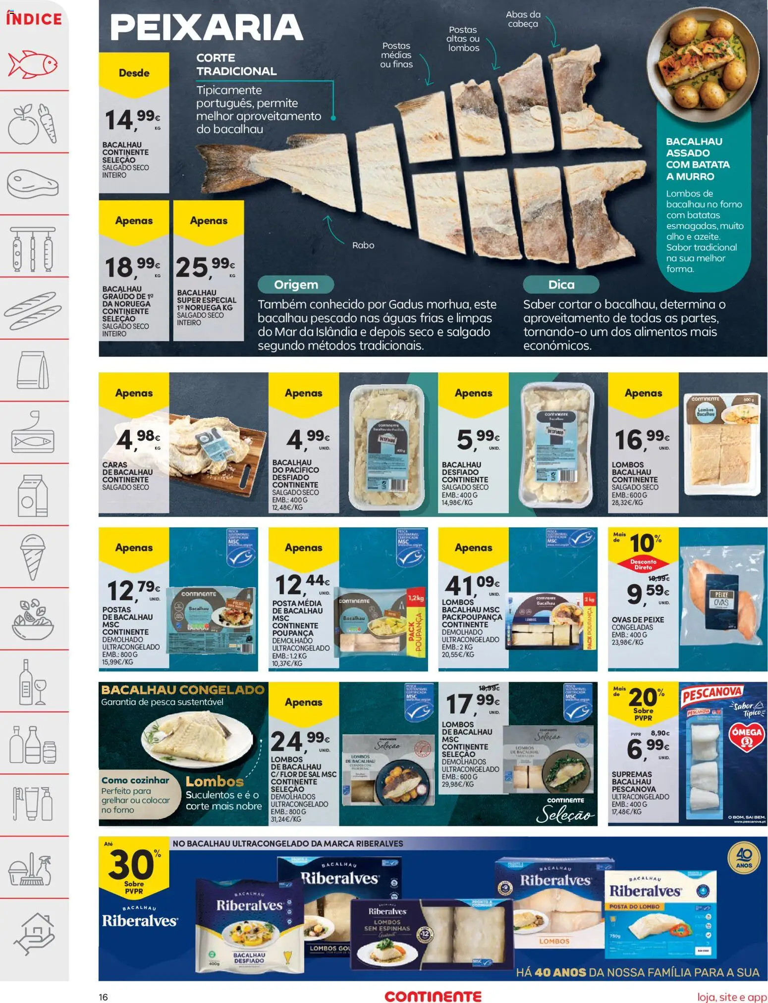 Continente folheto │ válido de 26.12.2025 | Página: 16 | Produtos: Forno, Sal, Lombo, Peixe