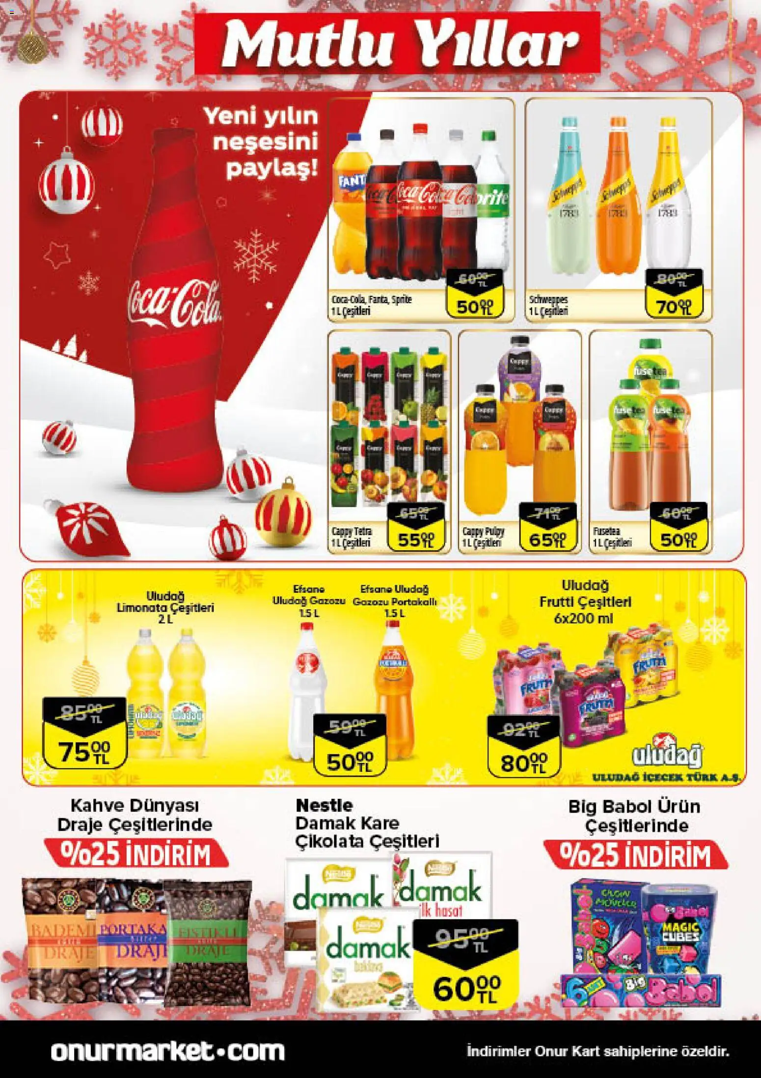 Onur Market Katalog - 16.12.2025 tarihinden itibaren geçerlidir | Sayfa: 5 | Ürünler: Limonata, Kahve, Çikolata, Sprite