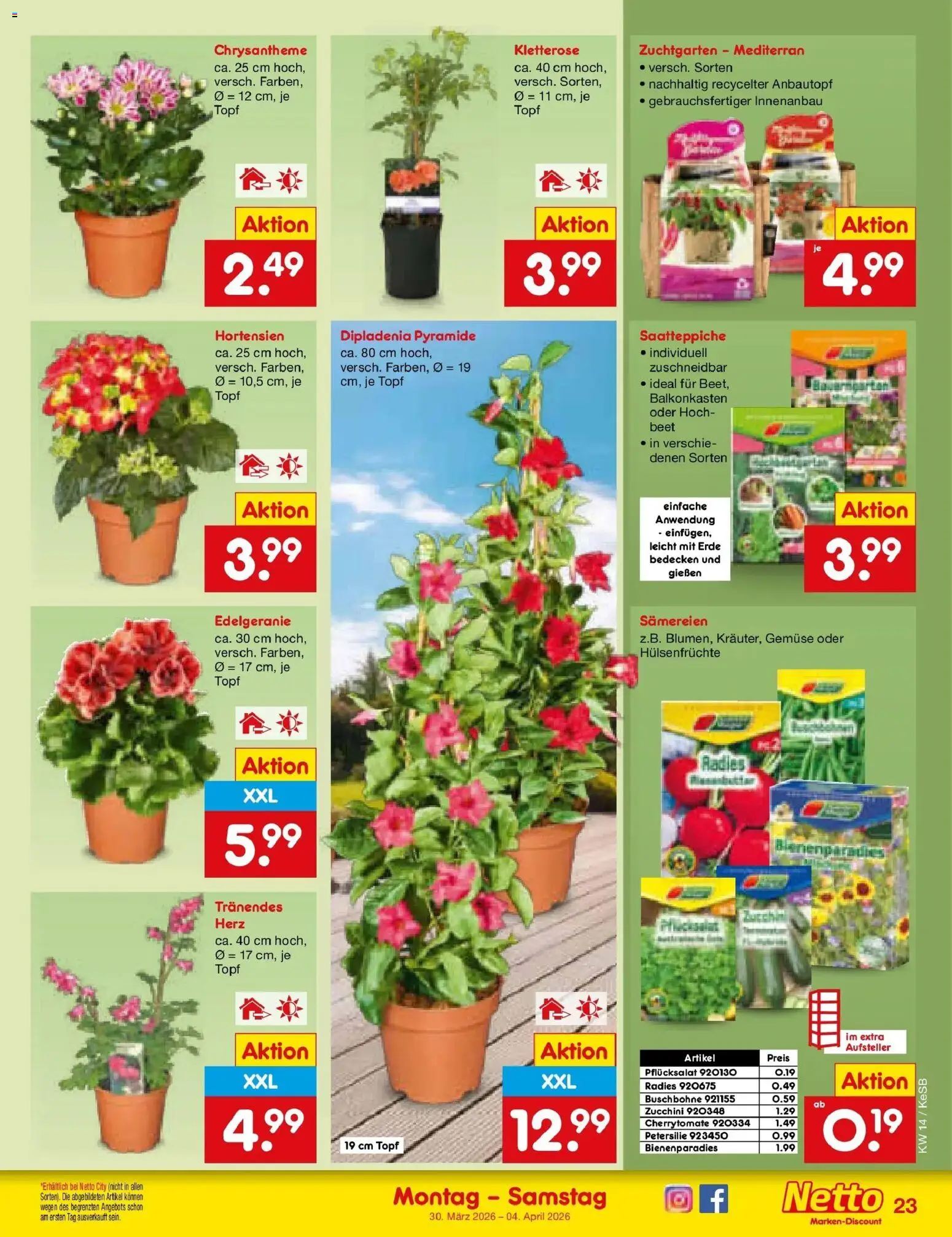 Netto Marken-Discount Prospekt Bonn	 – gültig ab 30.03.2026 | Seite: 27 | Produkte: Gemüse, Petersilie, Zucchini