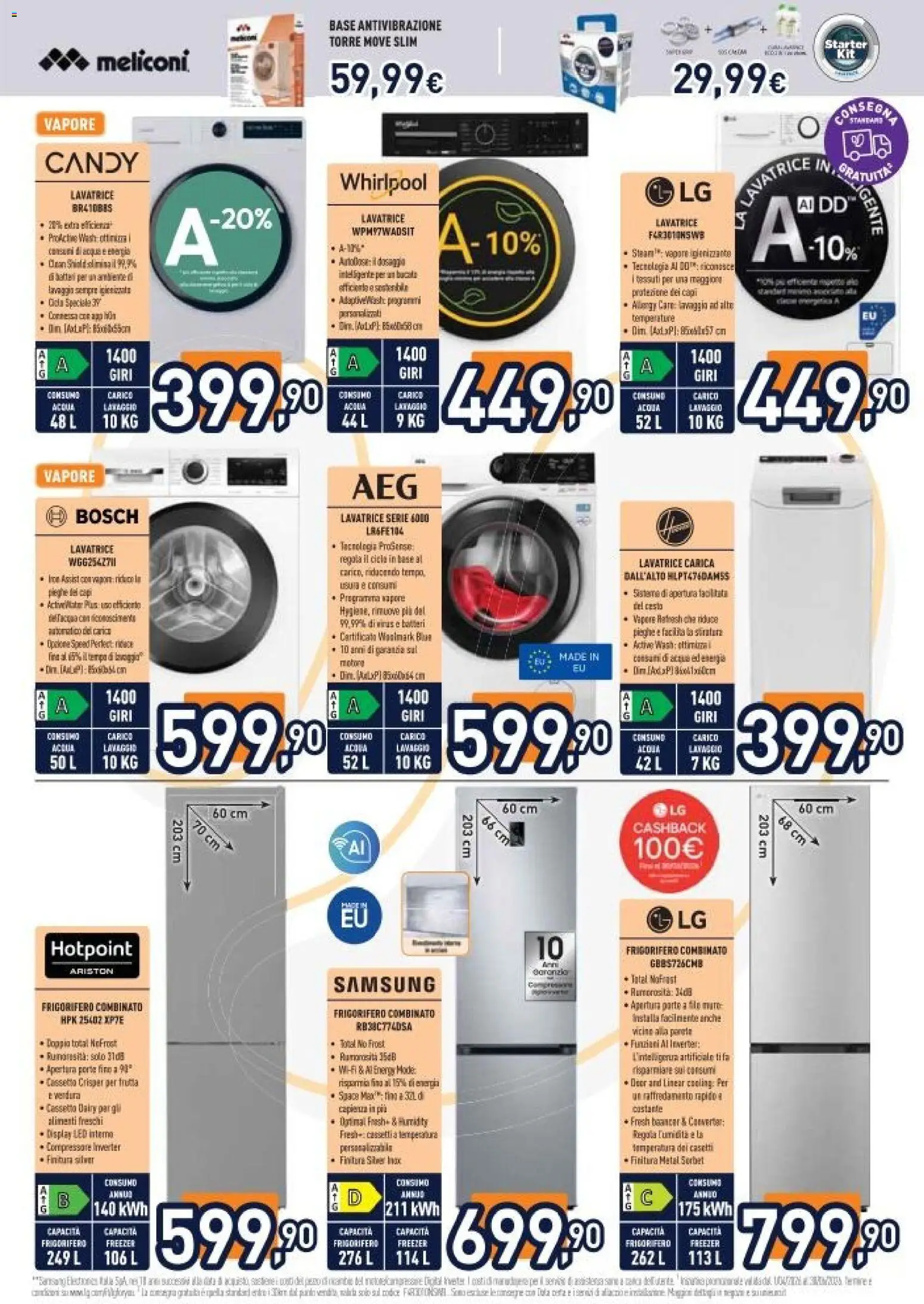 Volantino Unieuro del 03.04.2026 | Pagina: 3 | Prodotti: Frutta, Freezer, Frigorifero combinato, Samsung