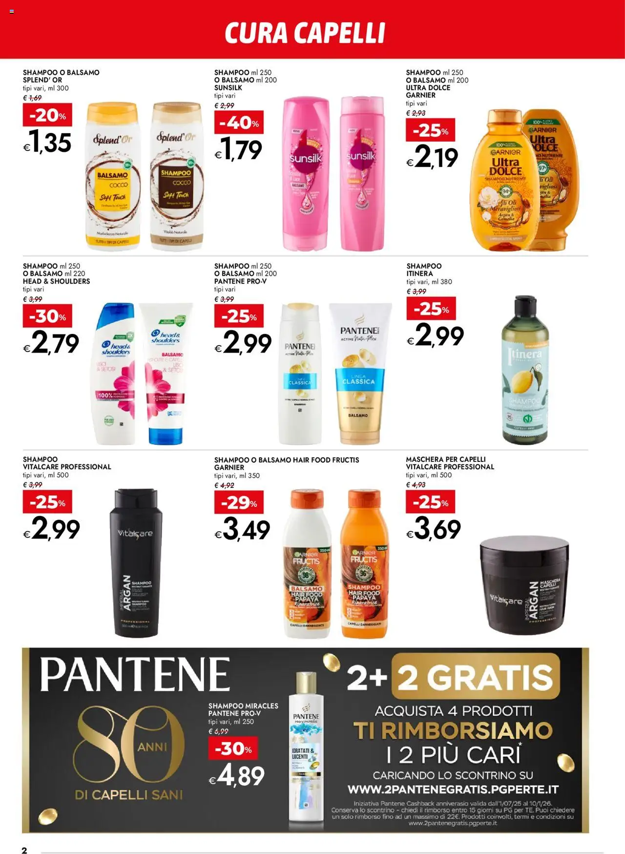 Volantino bennet del 18.09.2025 | Pagina: 2 | Prodotti: Shampoo, Balsamo, Maschera per capelli, Maschera