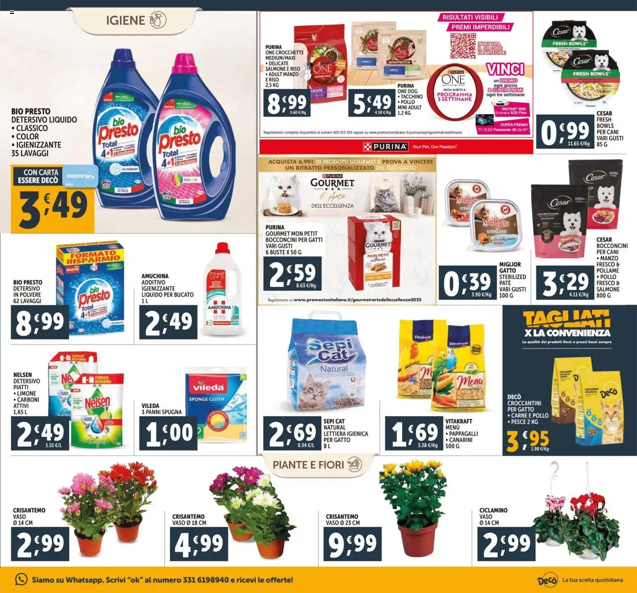 Volantino Decò del 16.10.2025 | Pagina: 19 | Prodotti: Spugna, Salmone, Crocchette, Vaso