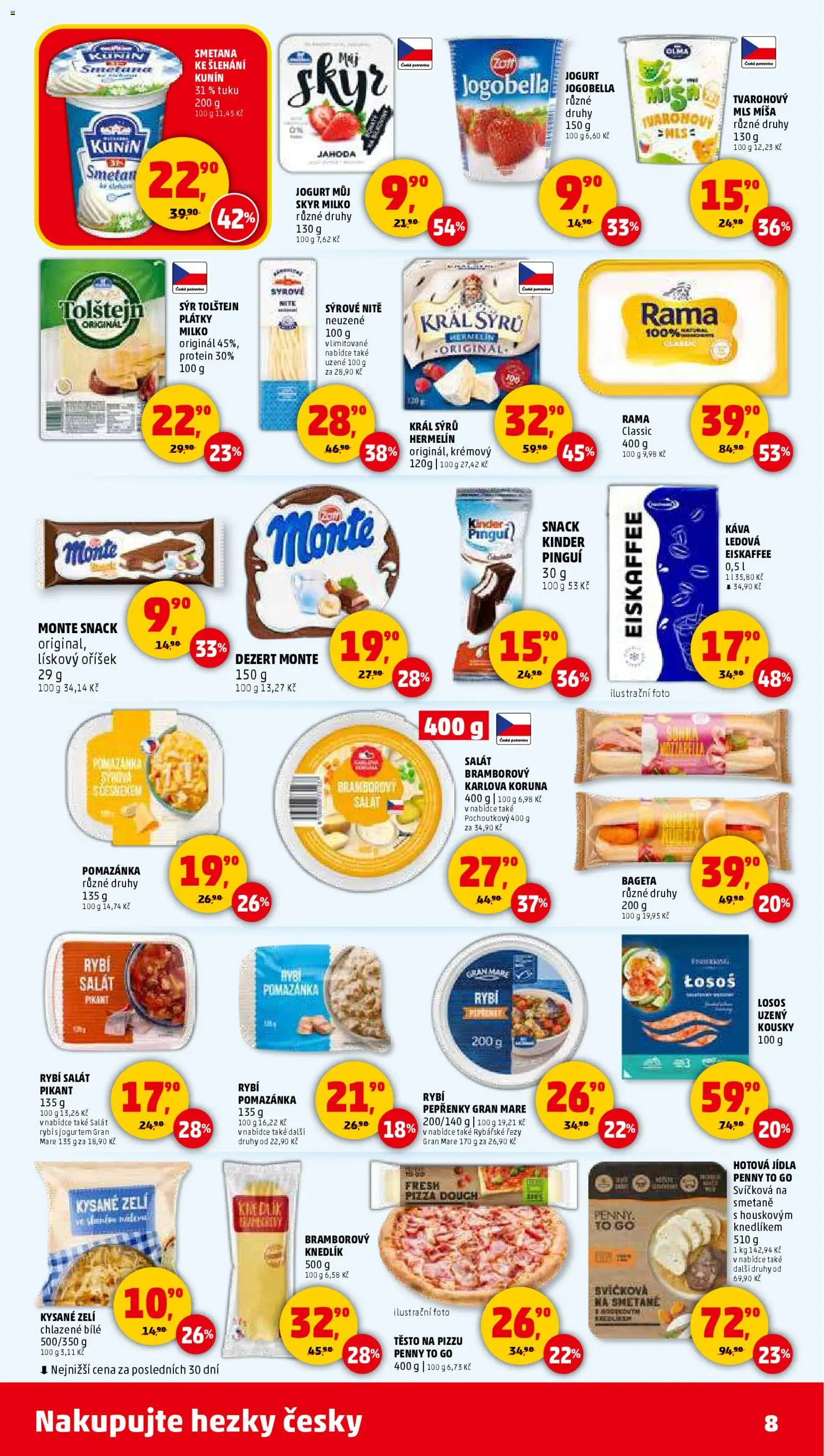 Penny Market leták - Čtvrtečník od 15.01.2026 | Strana: 8 | Produkty: Losos, Eiskaffee, Pomazánka, Kysané zelí