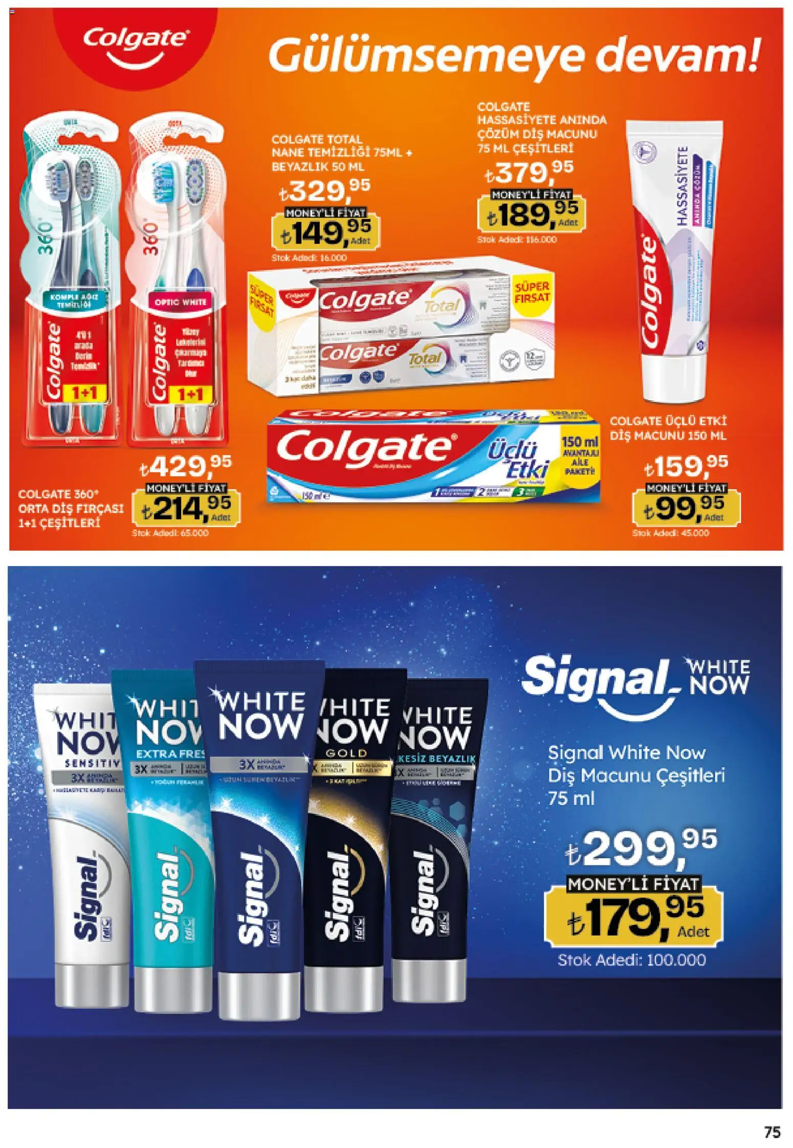 Migros Katalog - Migroskop - 26.03.2026 tarihinden itibaren geçerlidir | Sayfa: 75 | Ürünler: Diş macunu, Diş fırçası, Nane