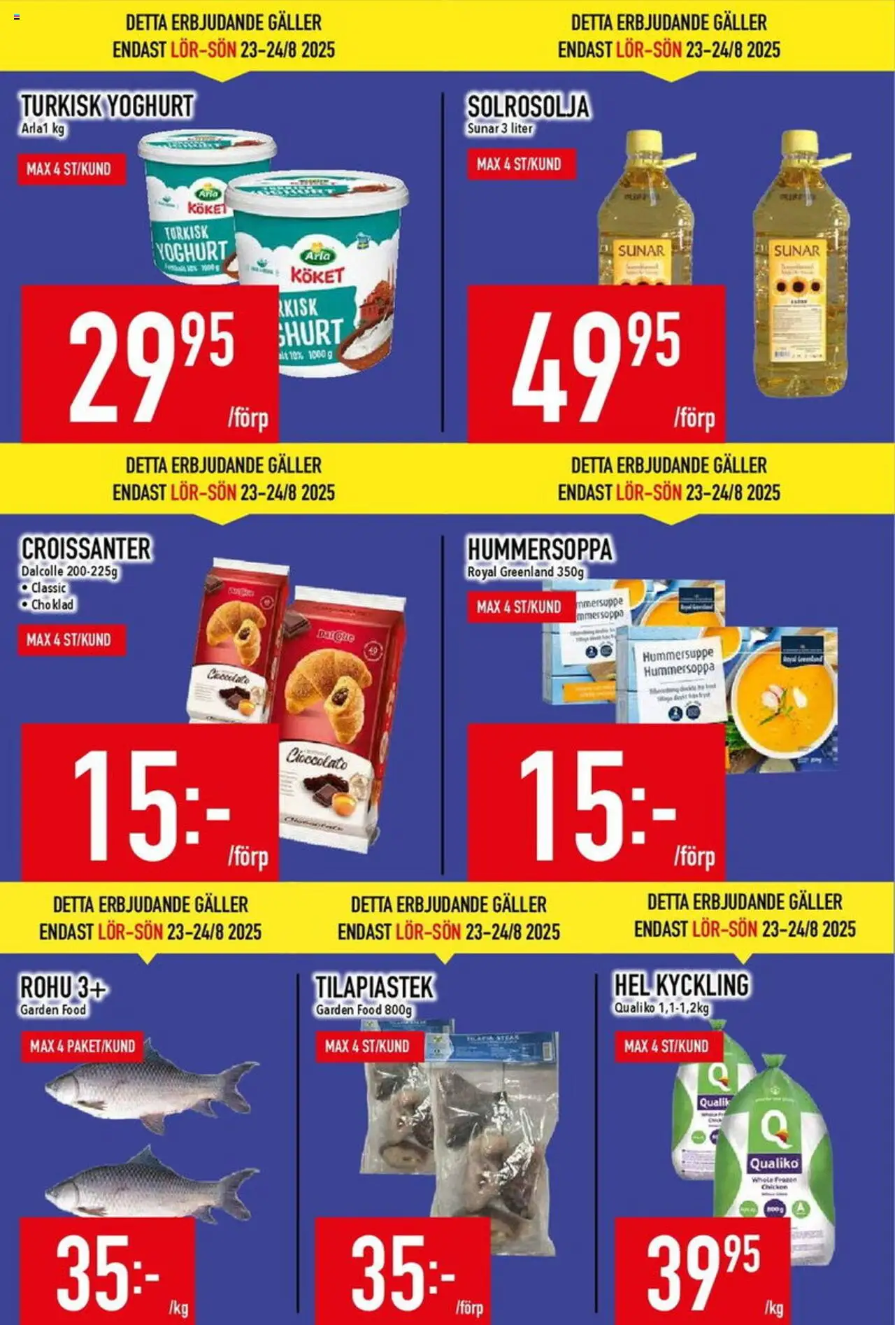 Matdax reklamblad aktuell från 18.08.2025 | Sida: 5 | Produkter: Galler, Yoghurt, Choklad