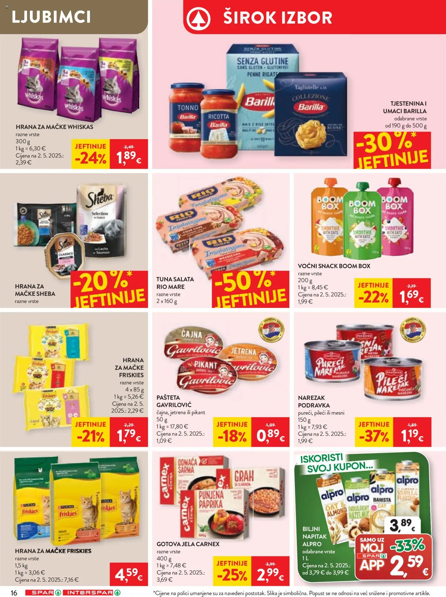 Spar katalog | vrijedi od 08.04.2026 | Stranica: 18 | Proizvodi: Rio Mare, Narezak, Paprika, Tjestenina