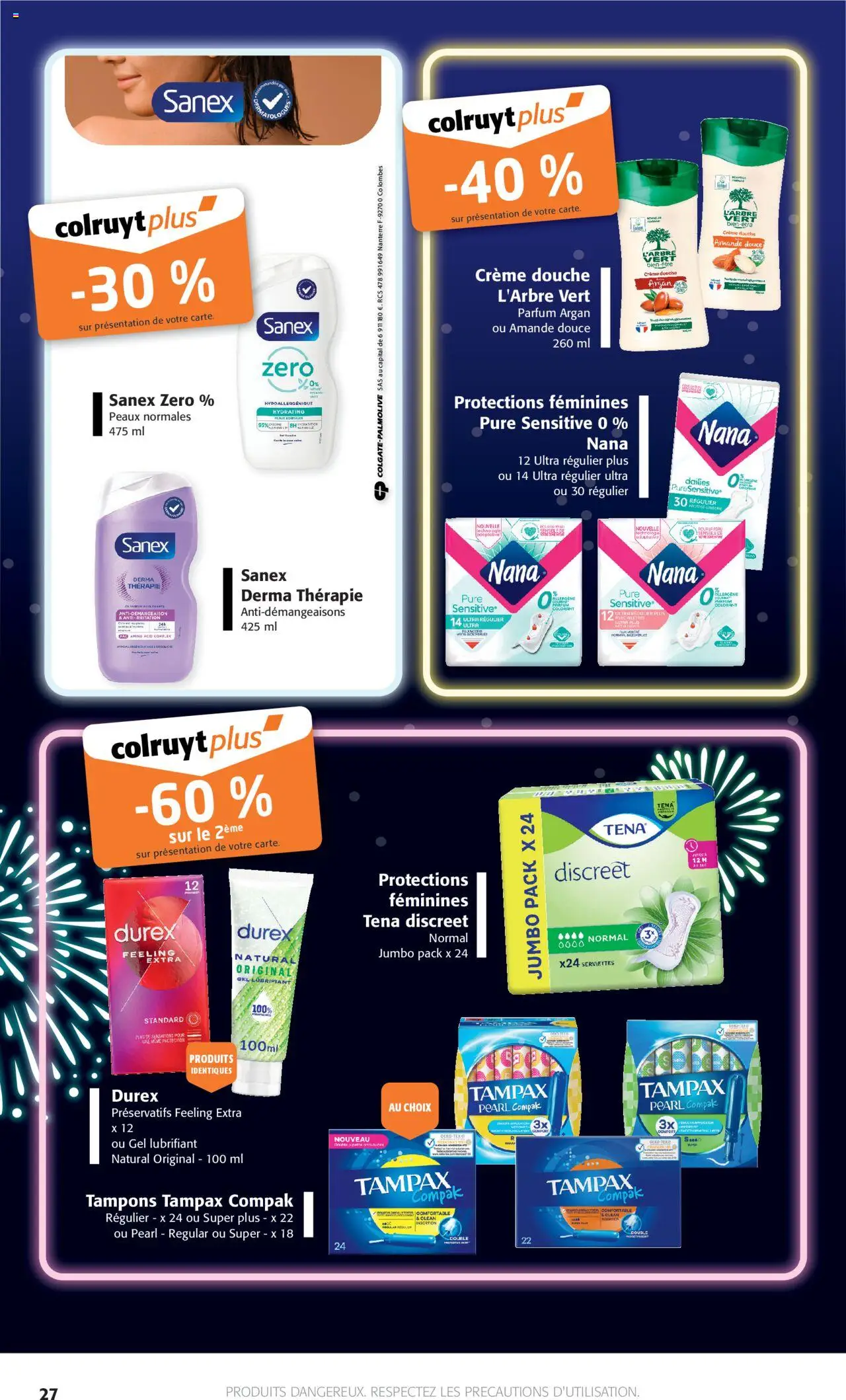 {H1} | Page: 27 | Produits: Tampons, Parfum, Douche, Crème