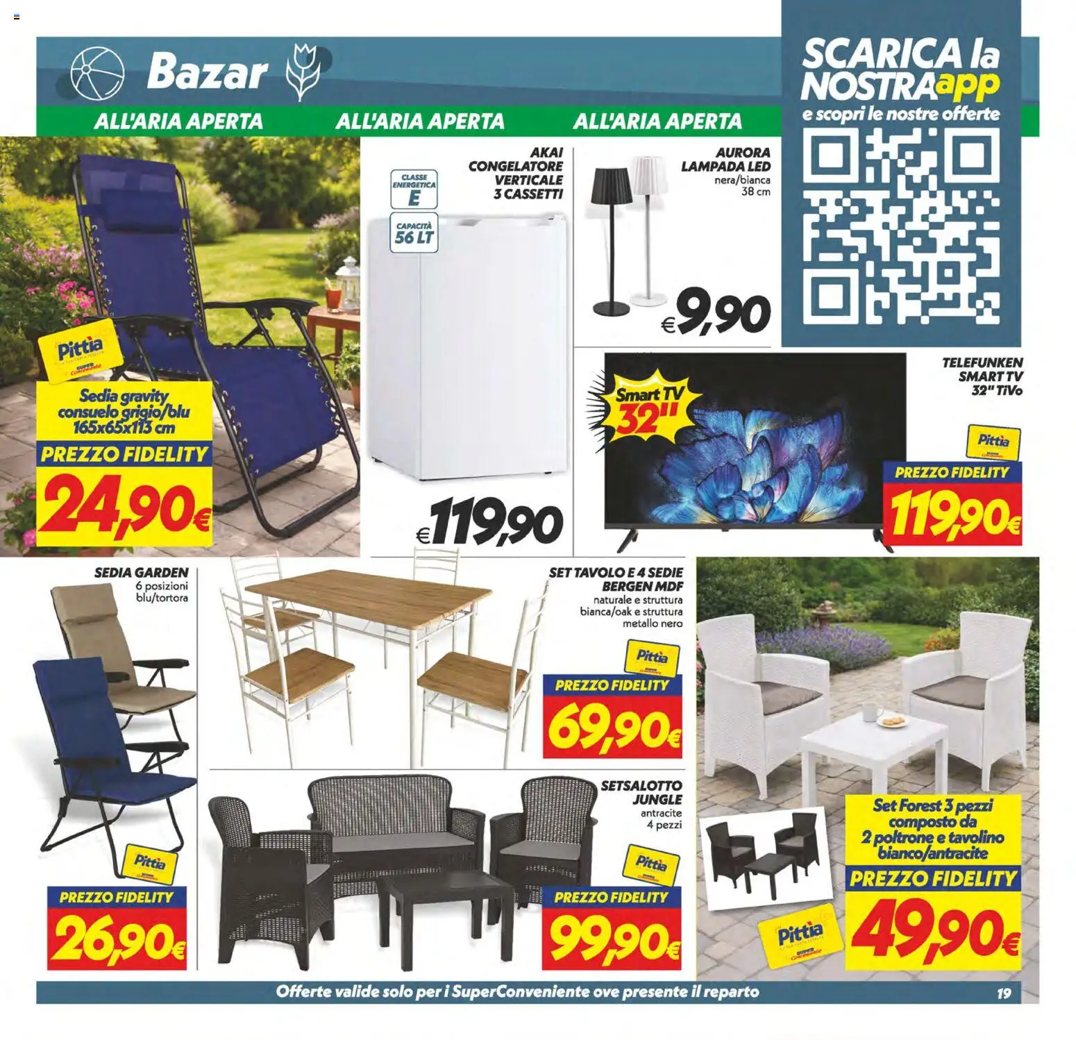 Volantino SuperConveniente del 17.04.2026 | Pagina: 19 | Prodotti: Tavolino, TV, Tavolo, Lampada