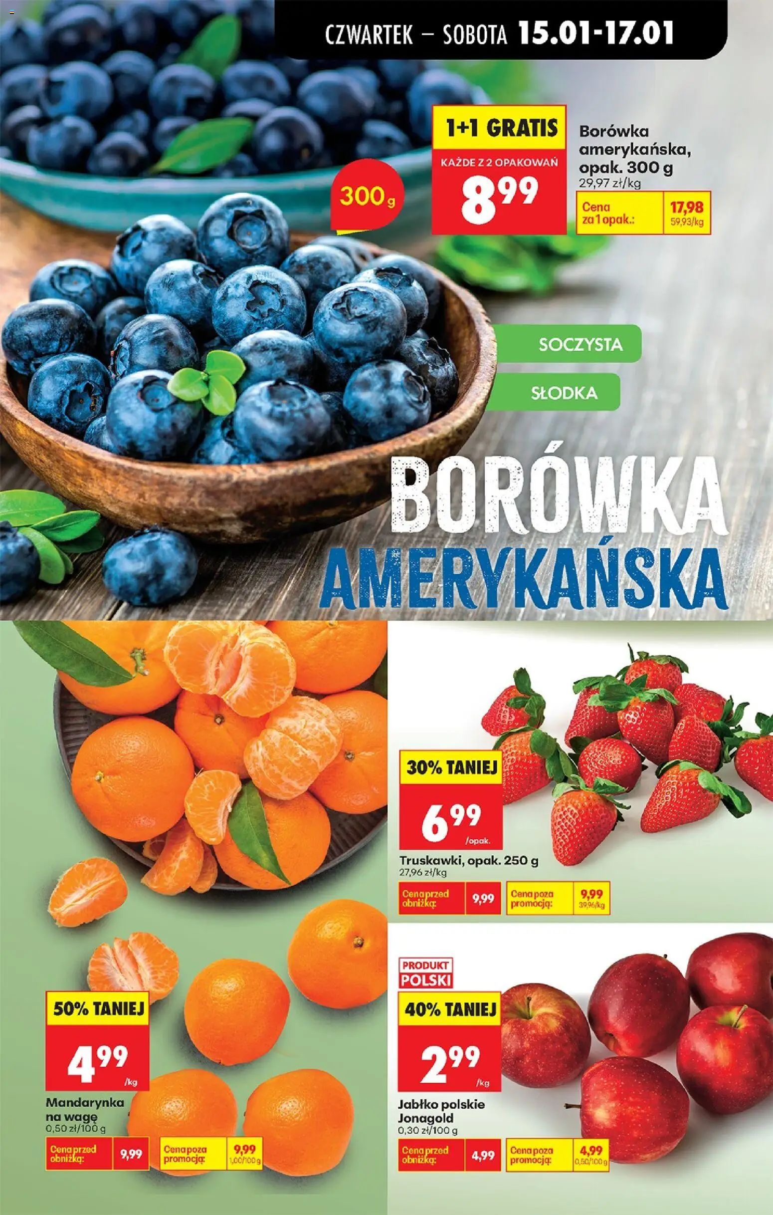 Biedronka gazetka - Oferta w tym tygodniu od 15.01.2026 | Strona: 31 | Produkty: Borówka amerykańska, Truskawki