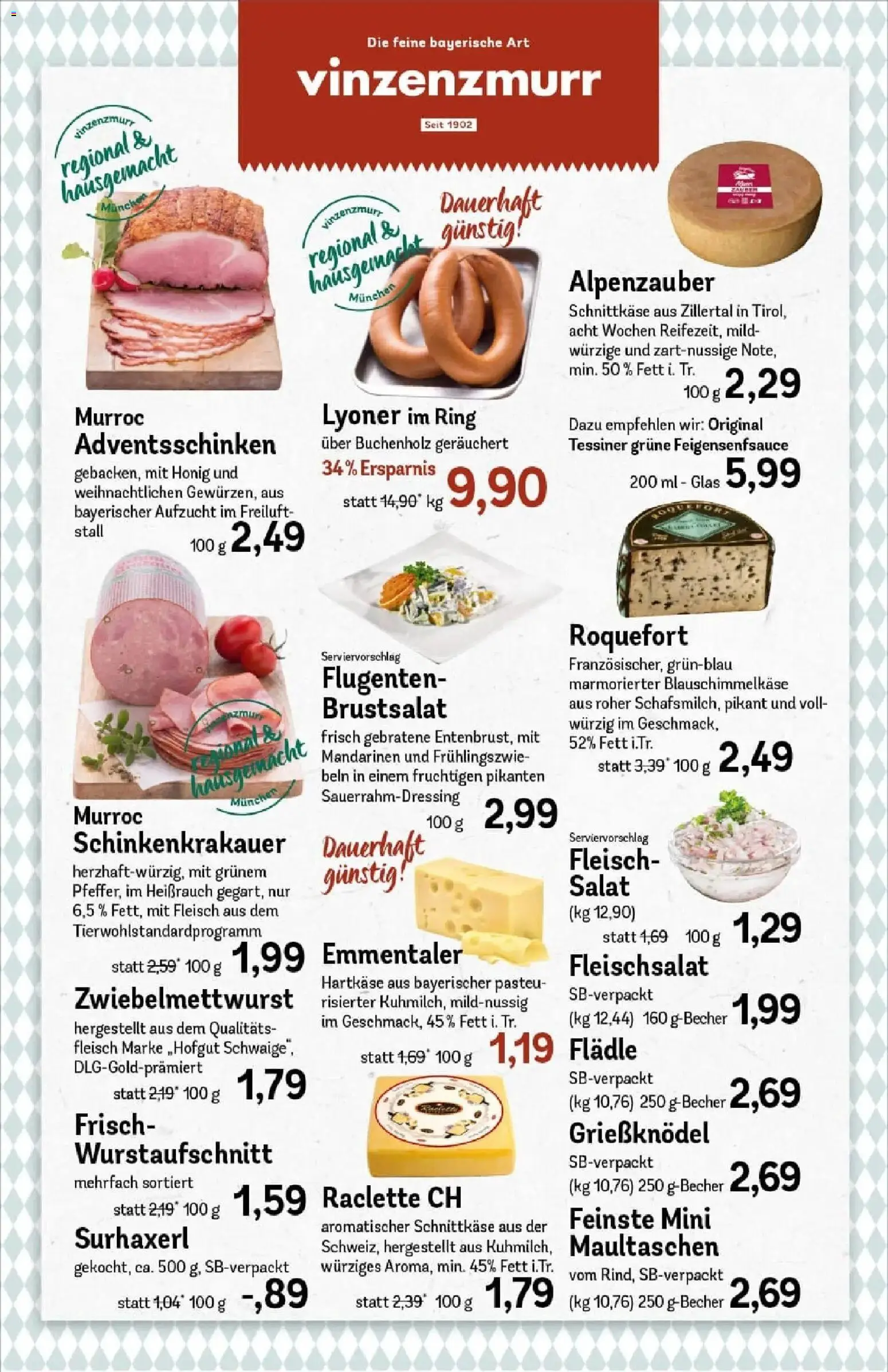 Rewe prospekt Bruckmühl	 – gültig ab 23.11.2025 | Seite: 9 | Produkte: Maultaschen, Raclette, Fleisch, Salat